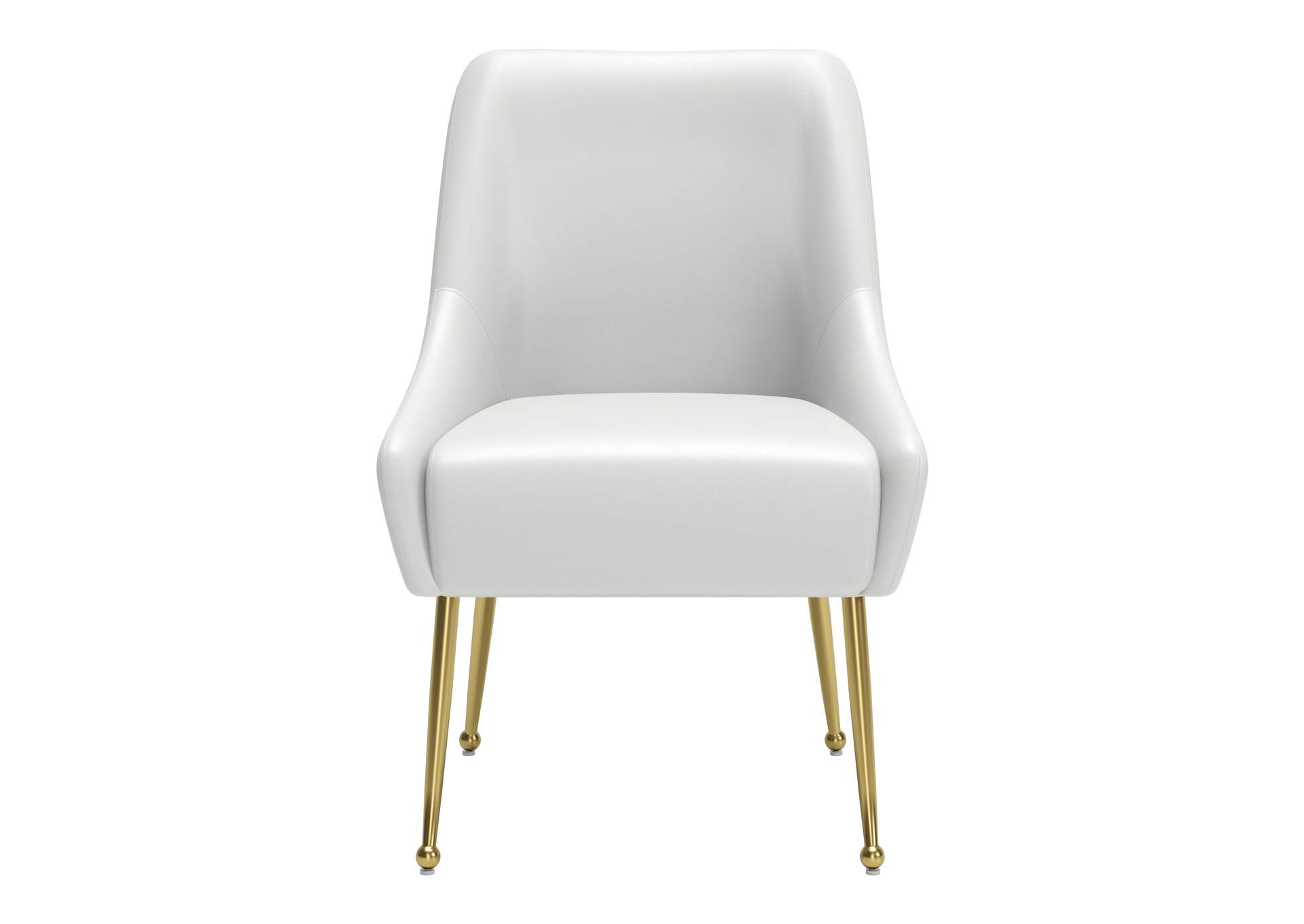 Maxine Dining Chair White & Gold,Zuo