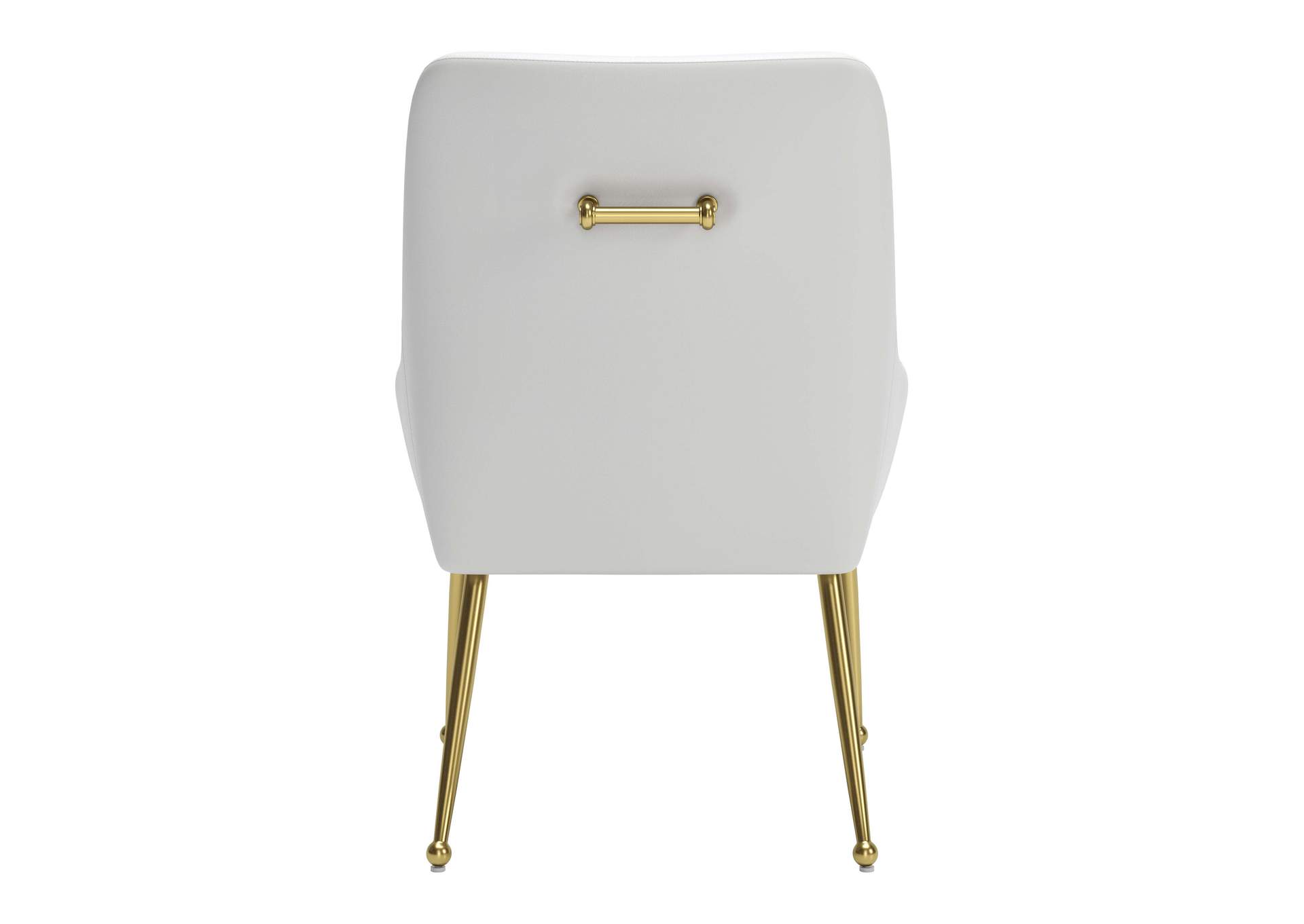 Maxine Dining Chair White & Gold,Zuo