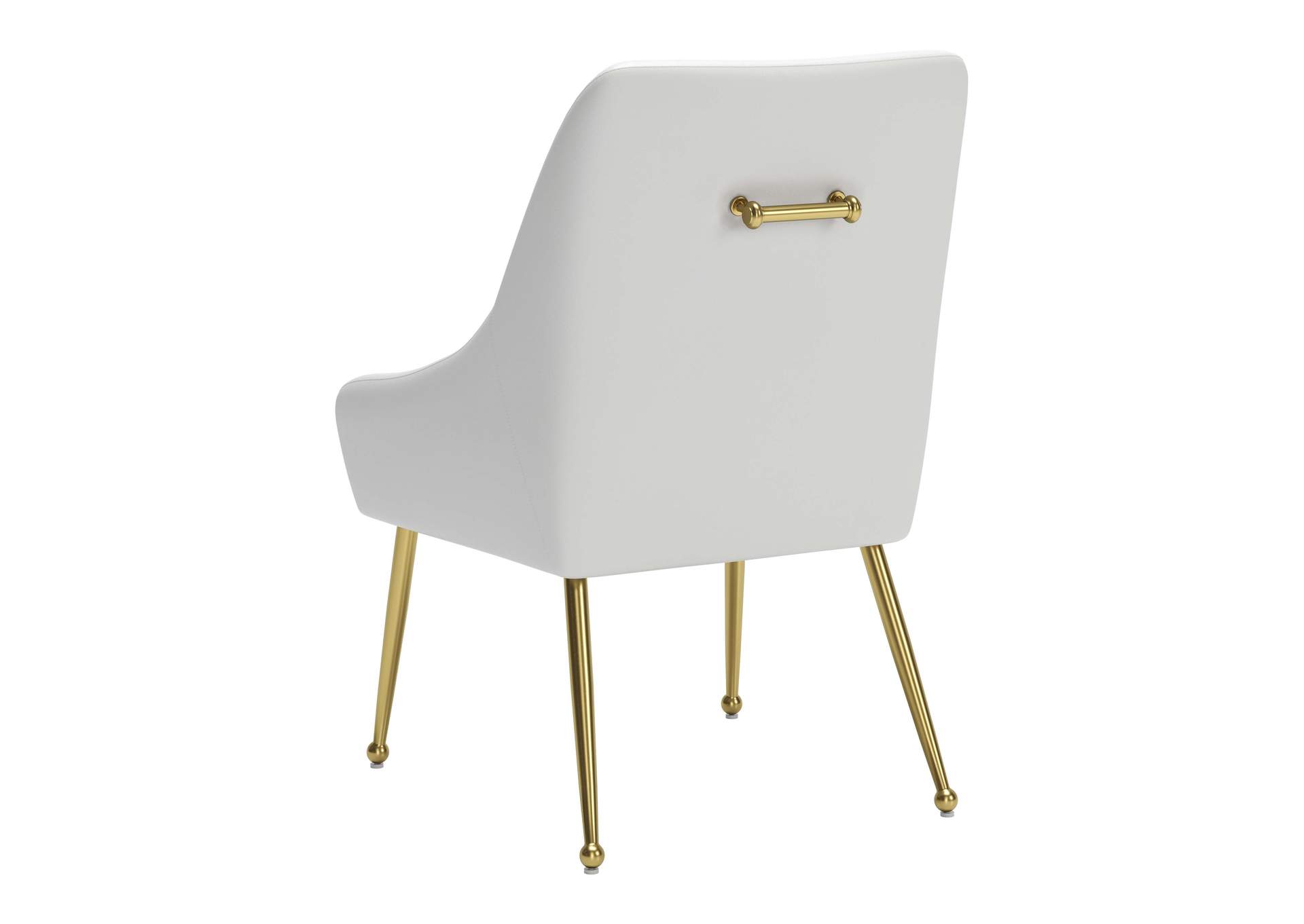 Maxine Dining Chair White & Gold,Zuo