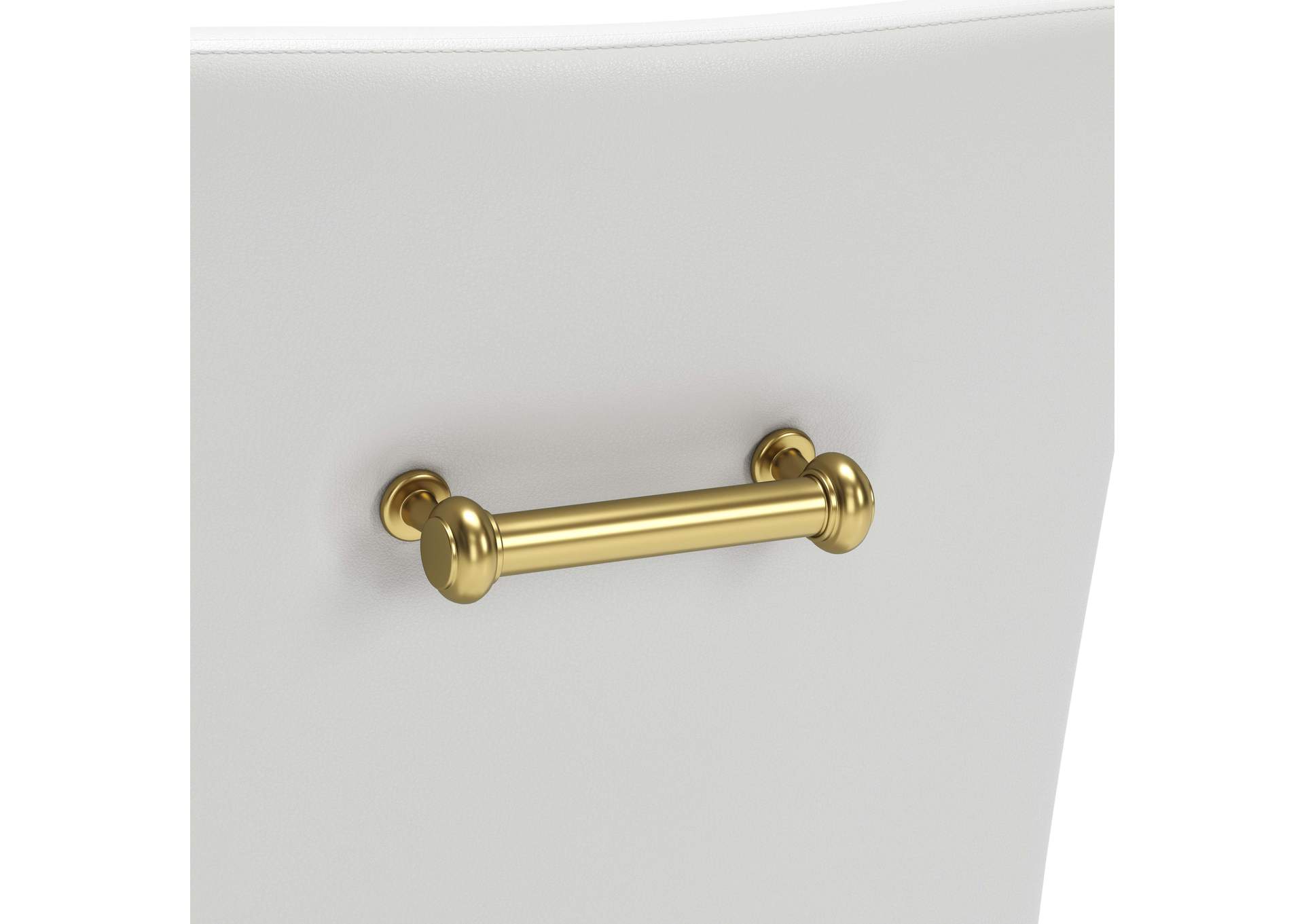 Maxine Dining Chair White & Gold,Zuo