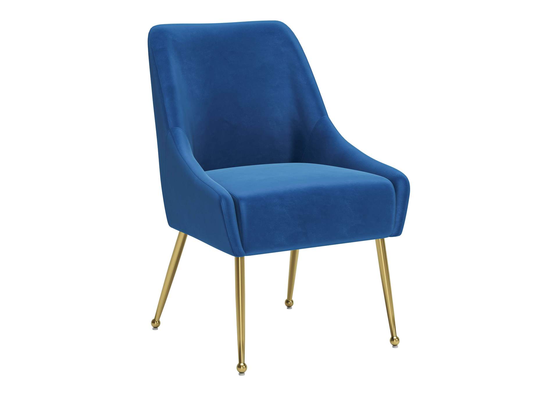 Maxine Dining Chair Navy Blue & Gold,Zuo
