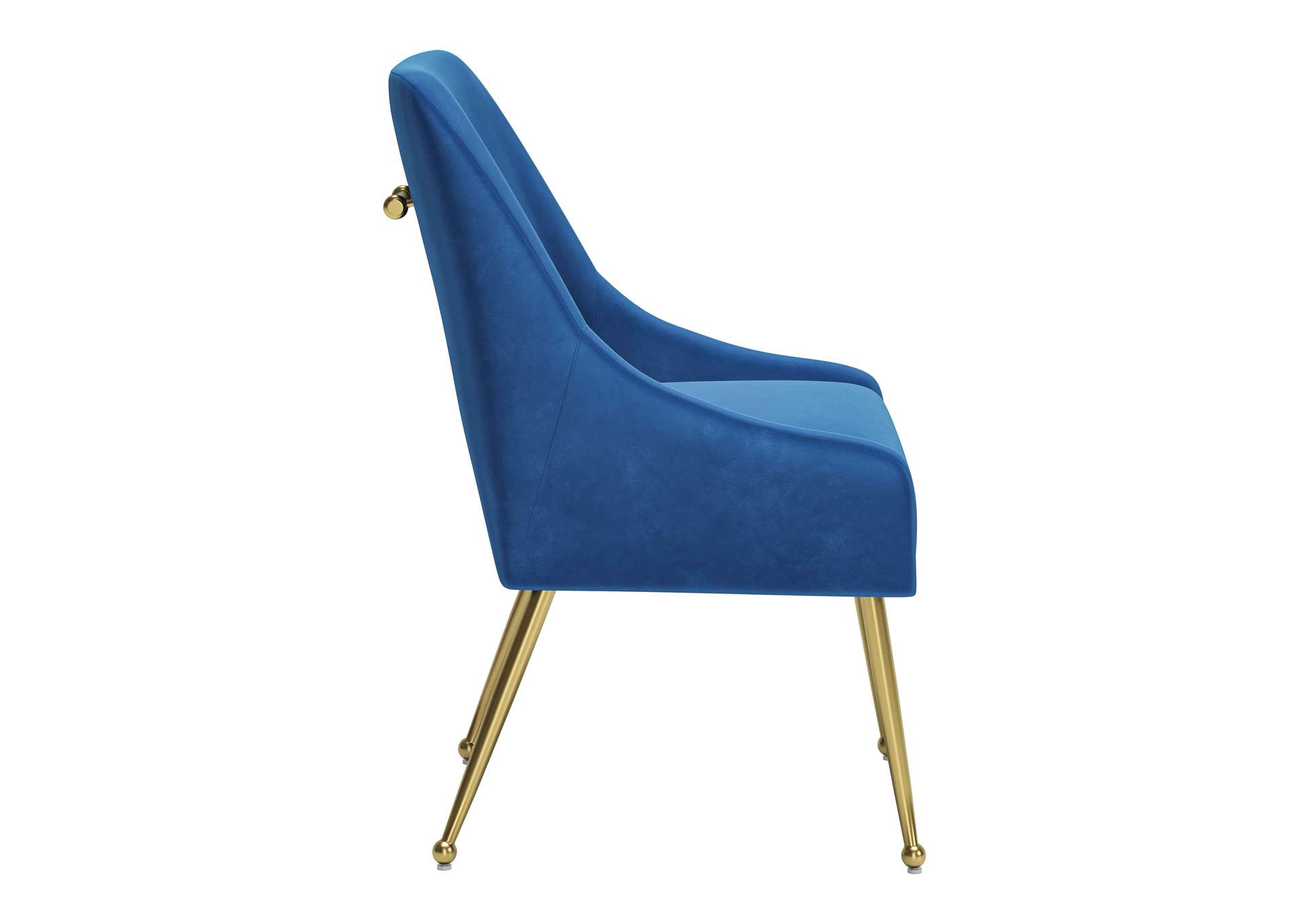 Maxine Dining Chair Navy Blue & Gold,Zuo
