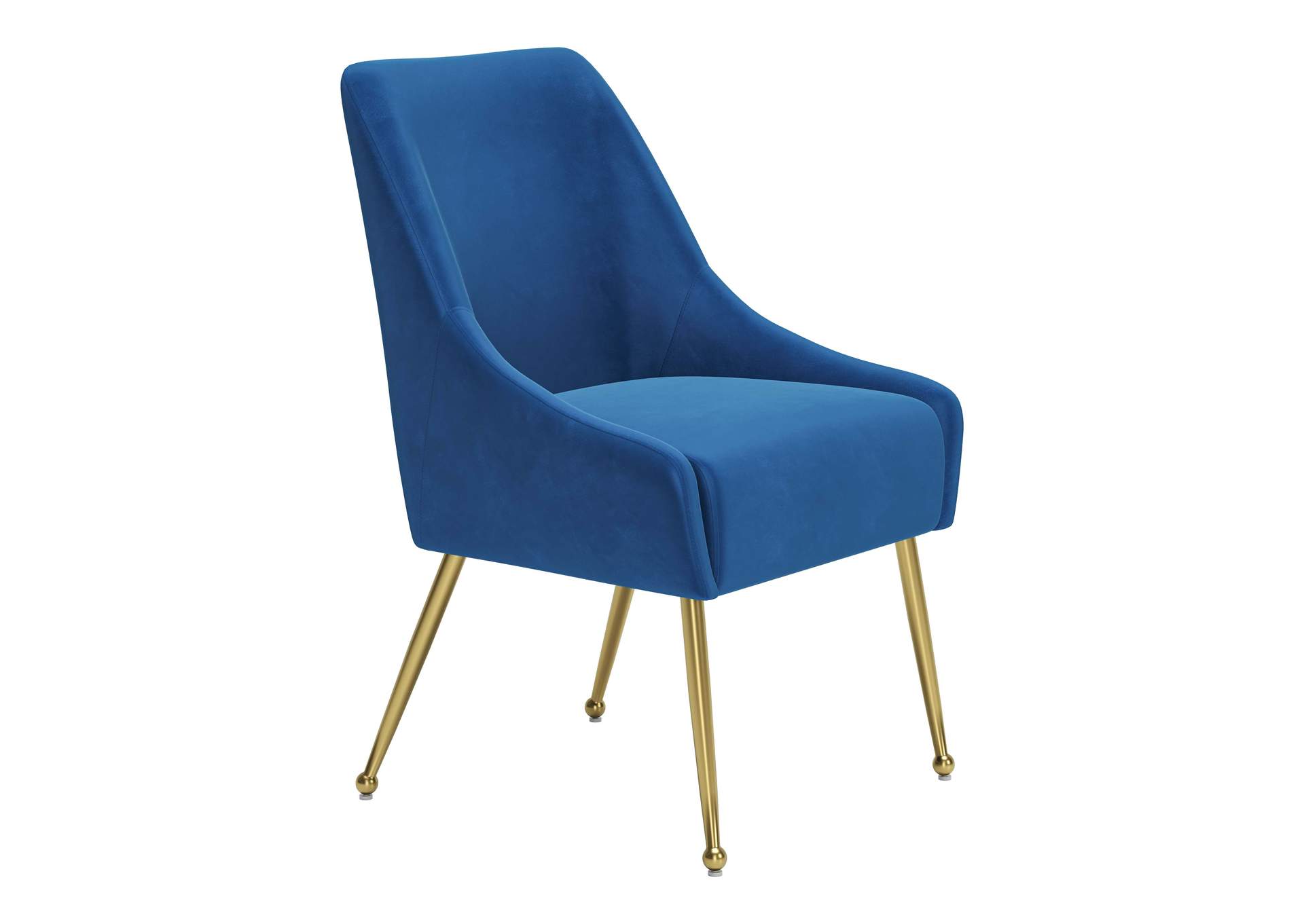 Maxine Dining Chair Navy Blue & Gold,Zuo