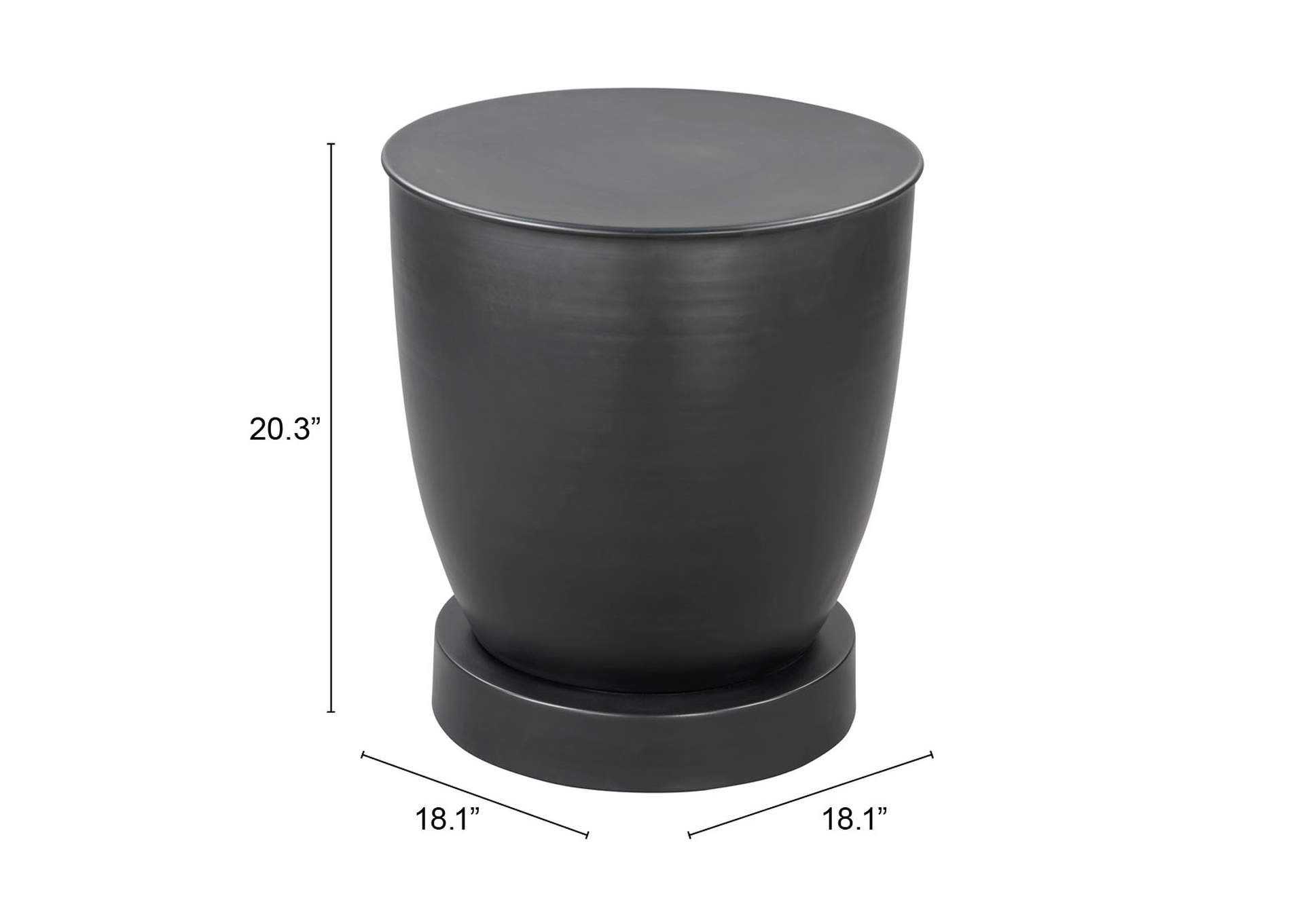 Baku Side Table Black,Zuo