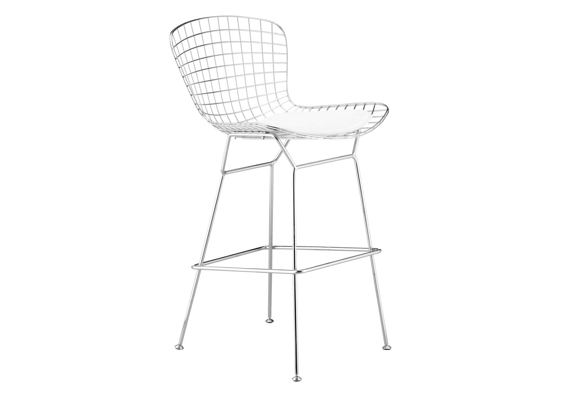 Wire Barstool (Set Of 2) Chrome,Zuo