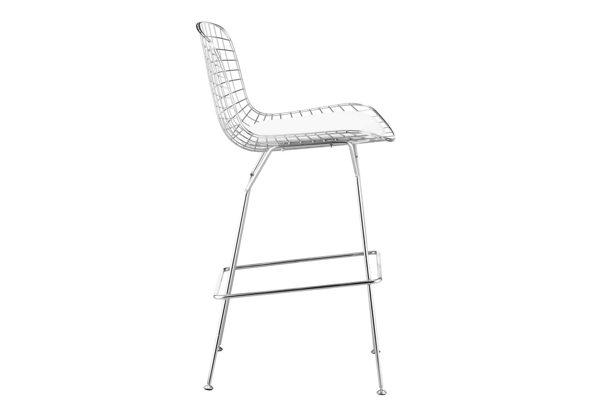 Wire Barstool (Set Of 2) Chrome,Zuo