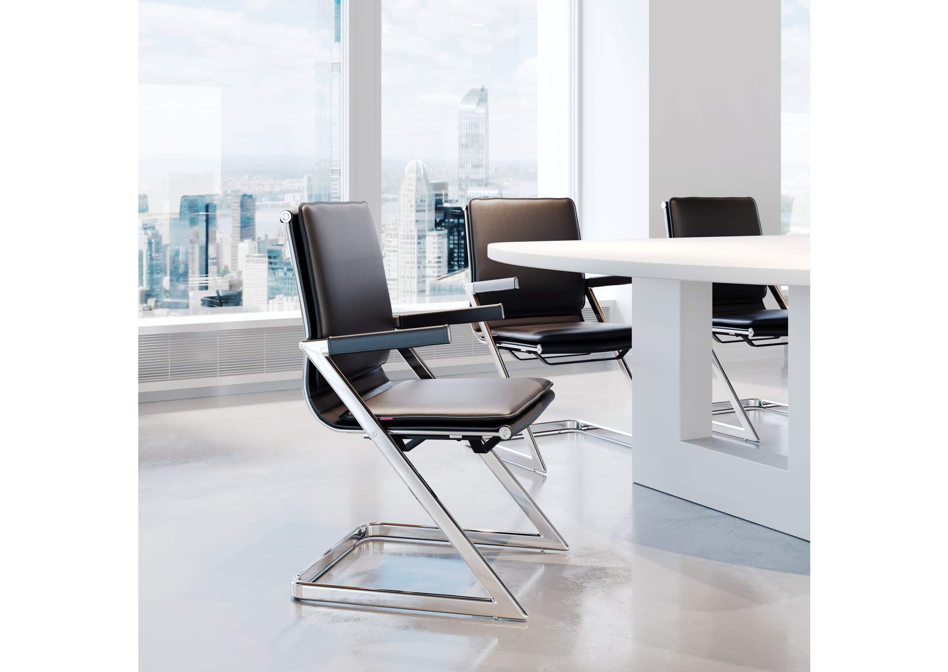Lider Plus Conference Chair (Set Of 2) Black,Zuo