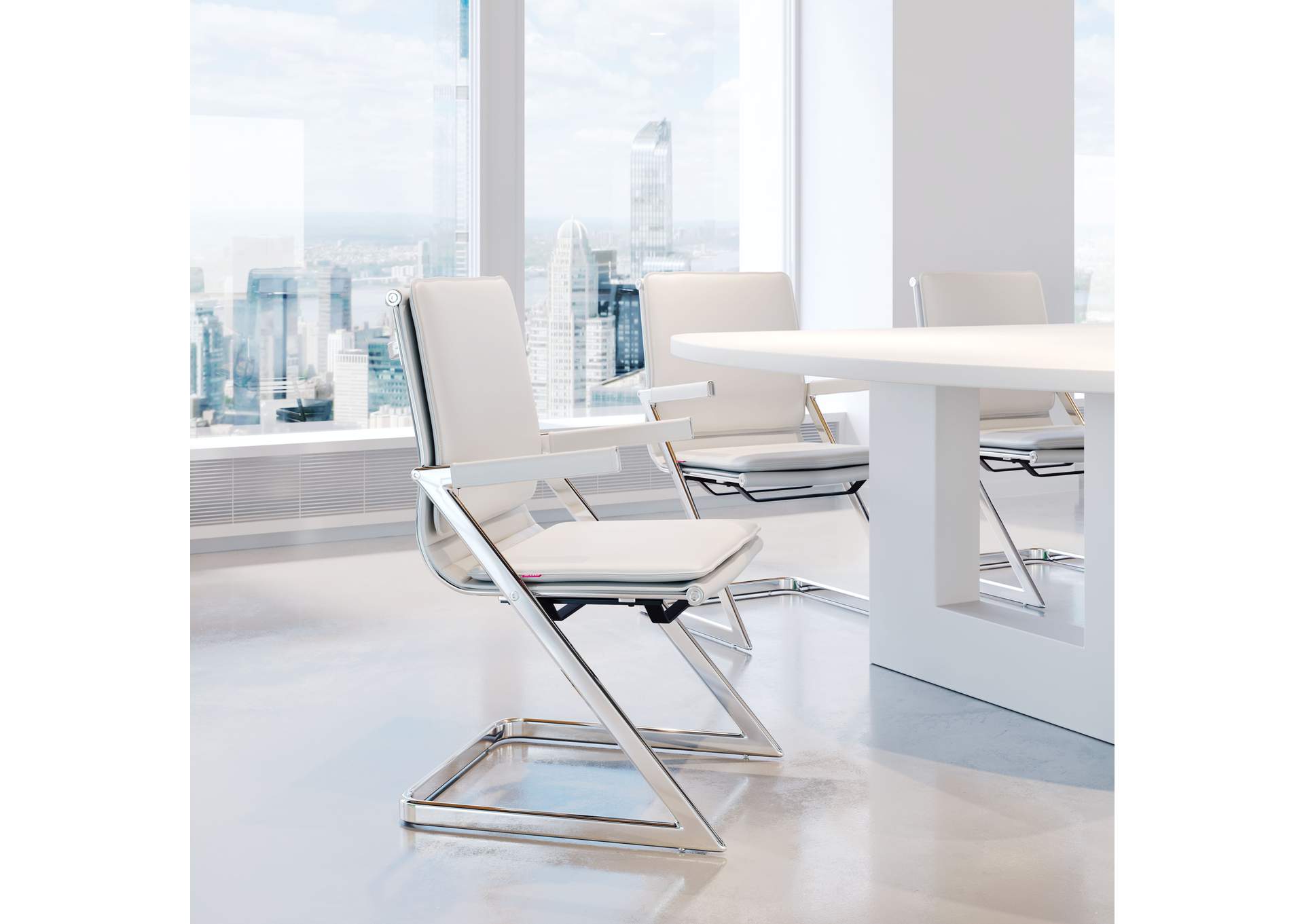 Lider Plus Conference Chair (Set Of 2) White,Zuo