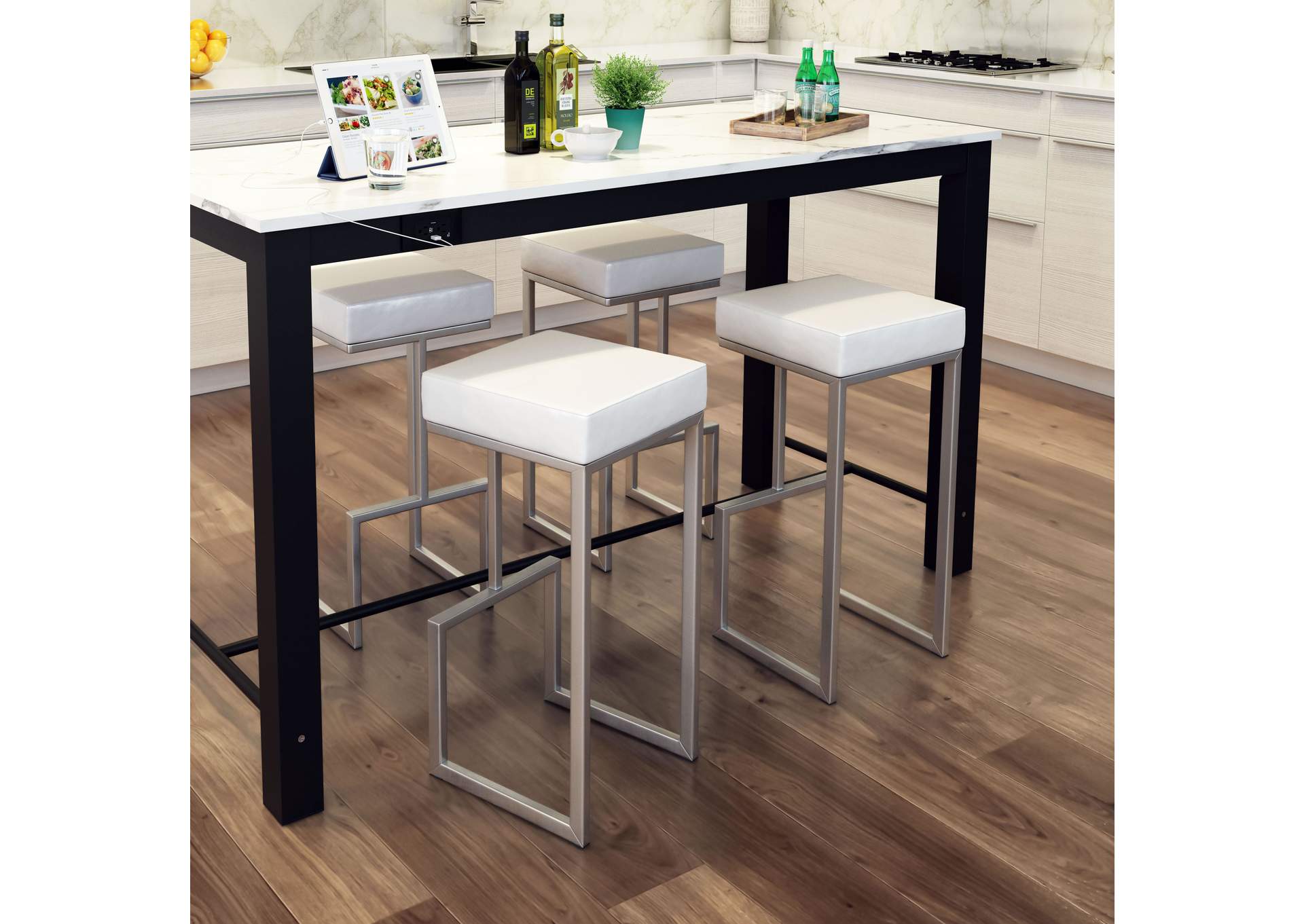 Darwen Barstool (Set Of 2) White,Zuo