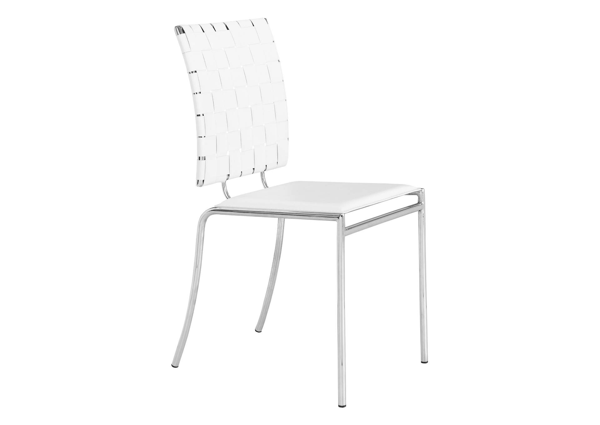 Criss Cross Dining Chair (Set Of 4) White,Zuo