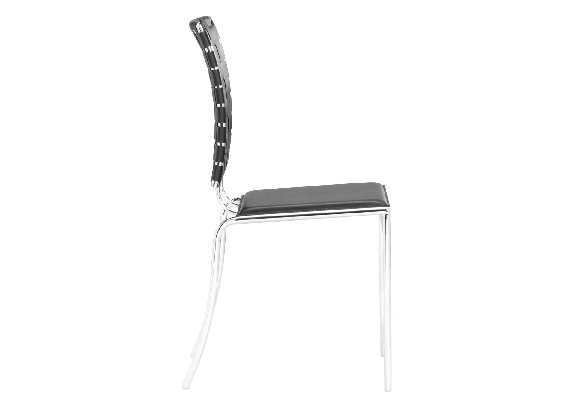 Criss Cross Dining Chair (Set Of 4) Black,Zuo