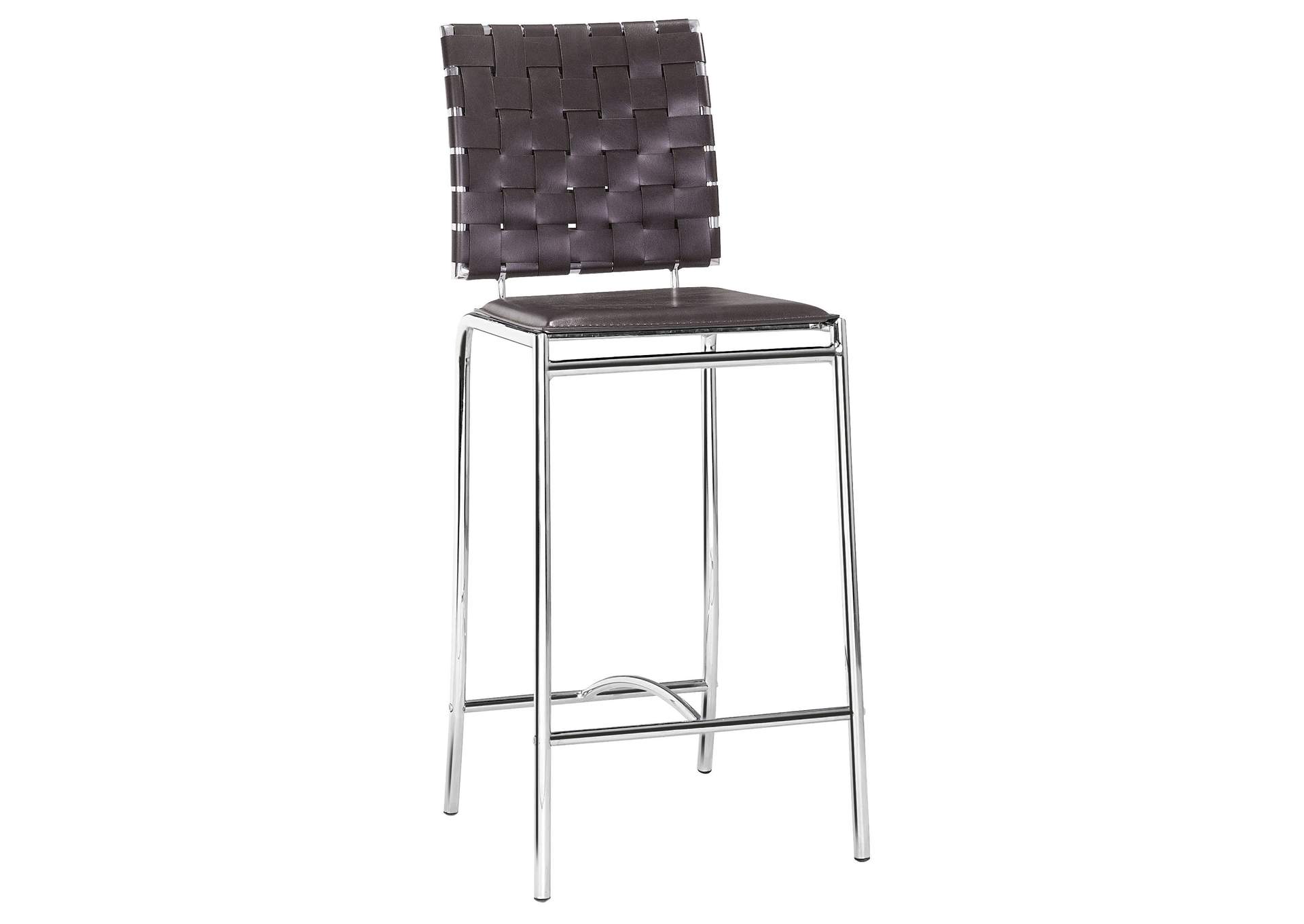 Criss Cross Counter Stool (Set Of 2) Espresso,Zuo