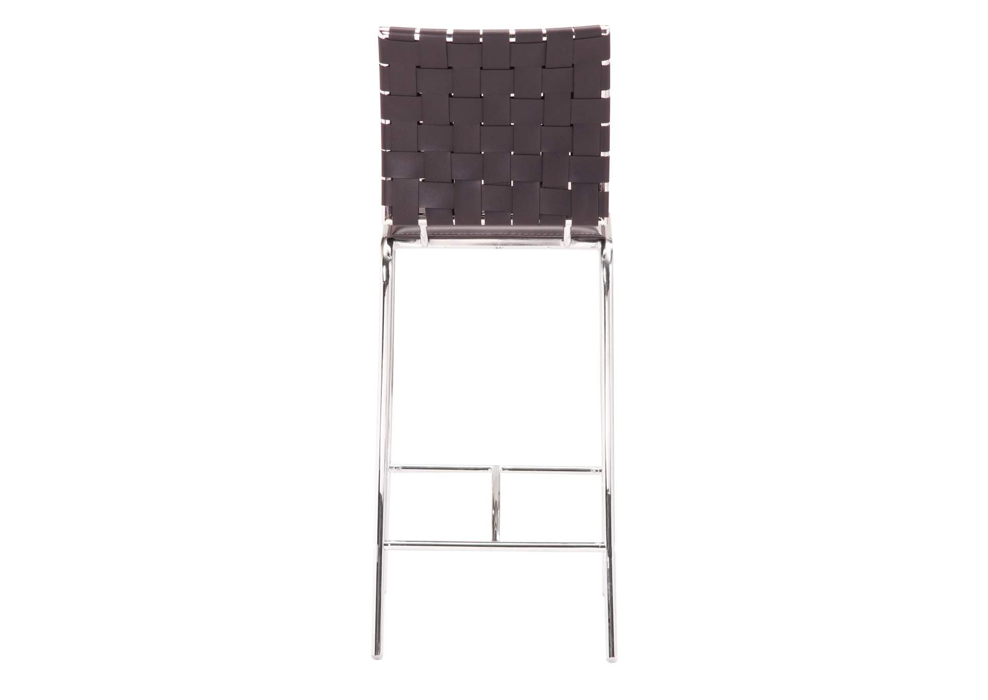 Criss Cross Counter Stool (Set Of 2) Espresso,Zuo
