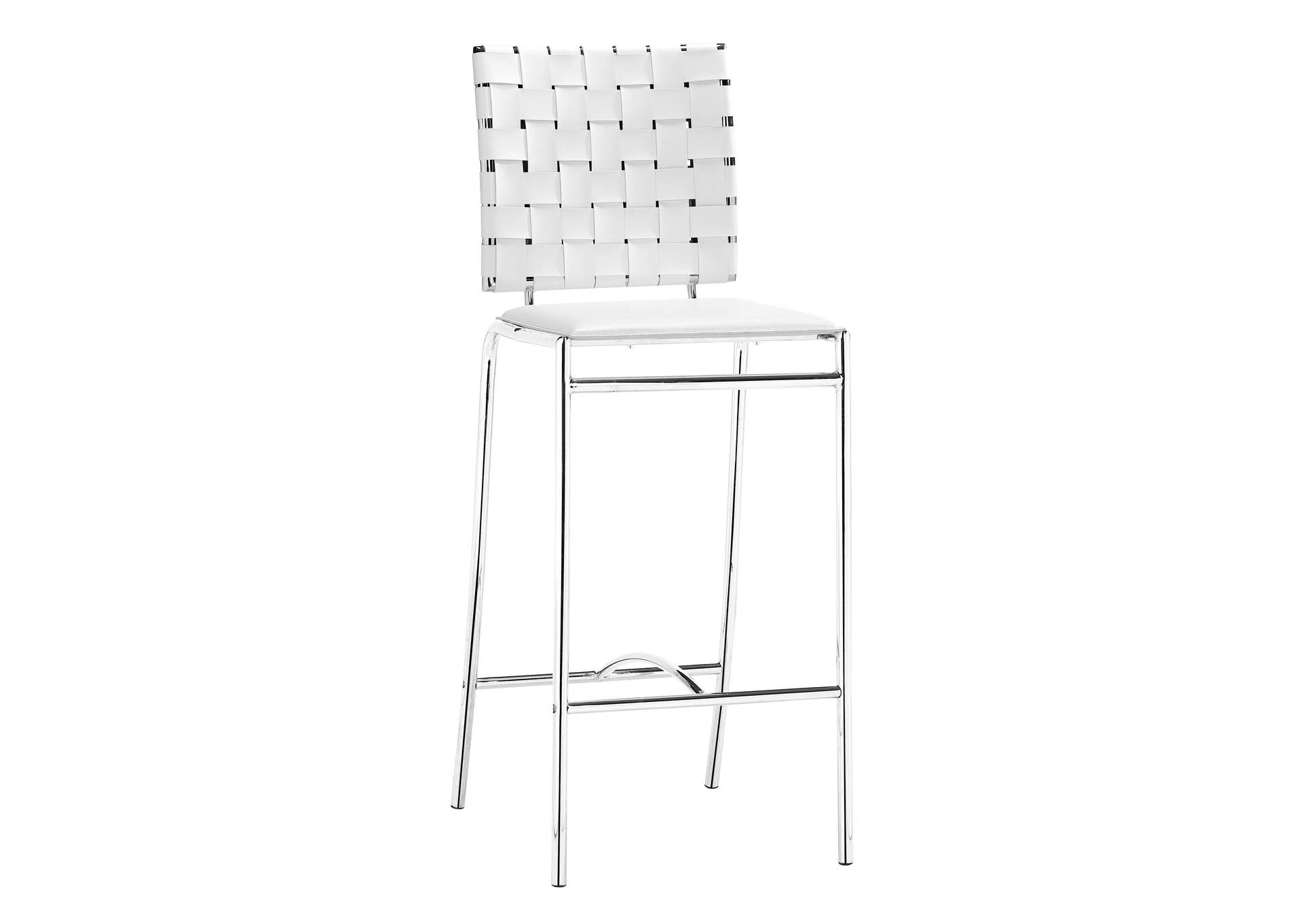 Criss Cross Counter Stool (Set Of 2) White,Zuo
