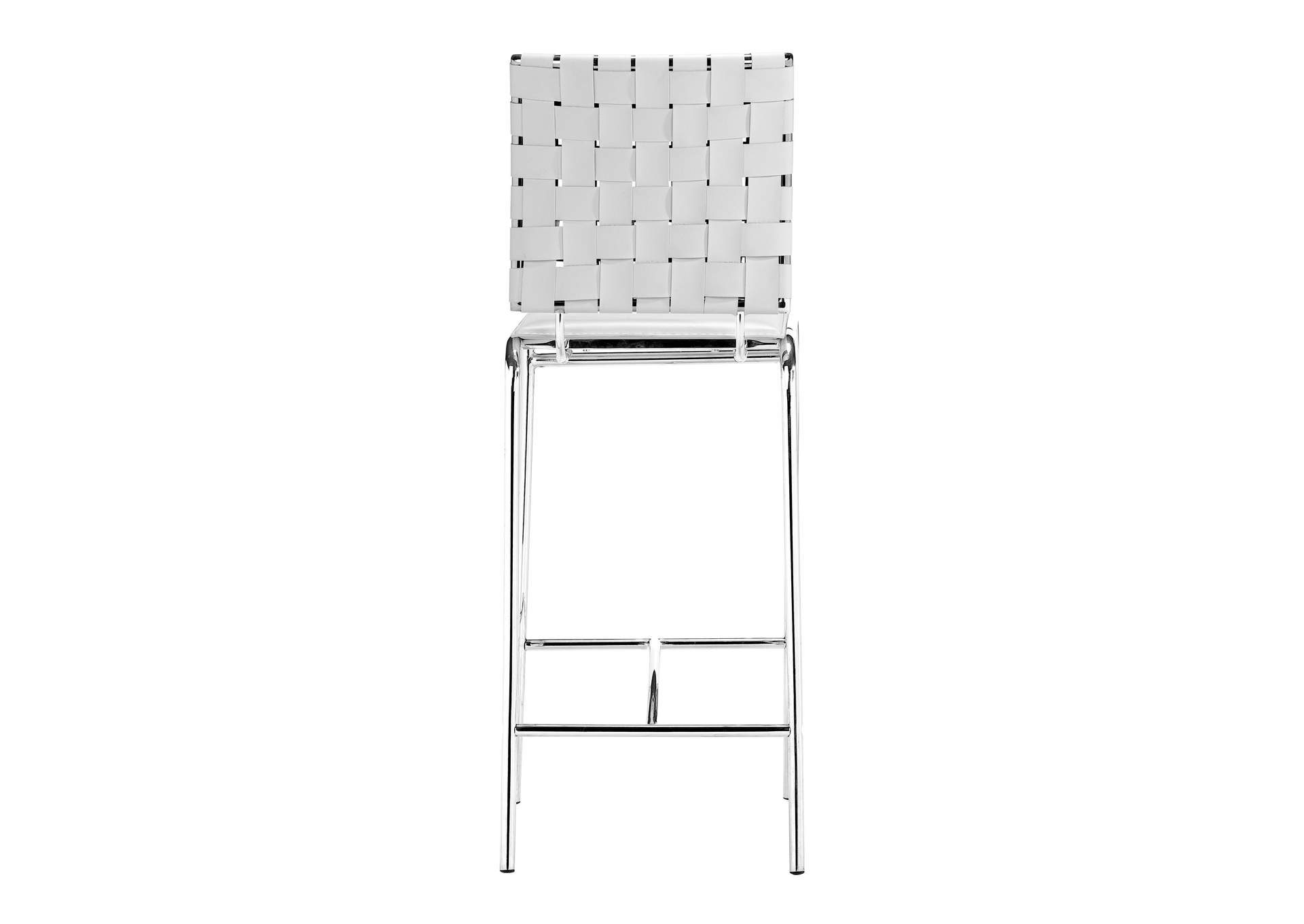 Criss Cross Counter Stool (Set Of 2) White,Zuo