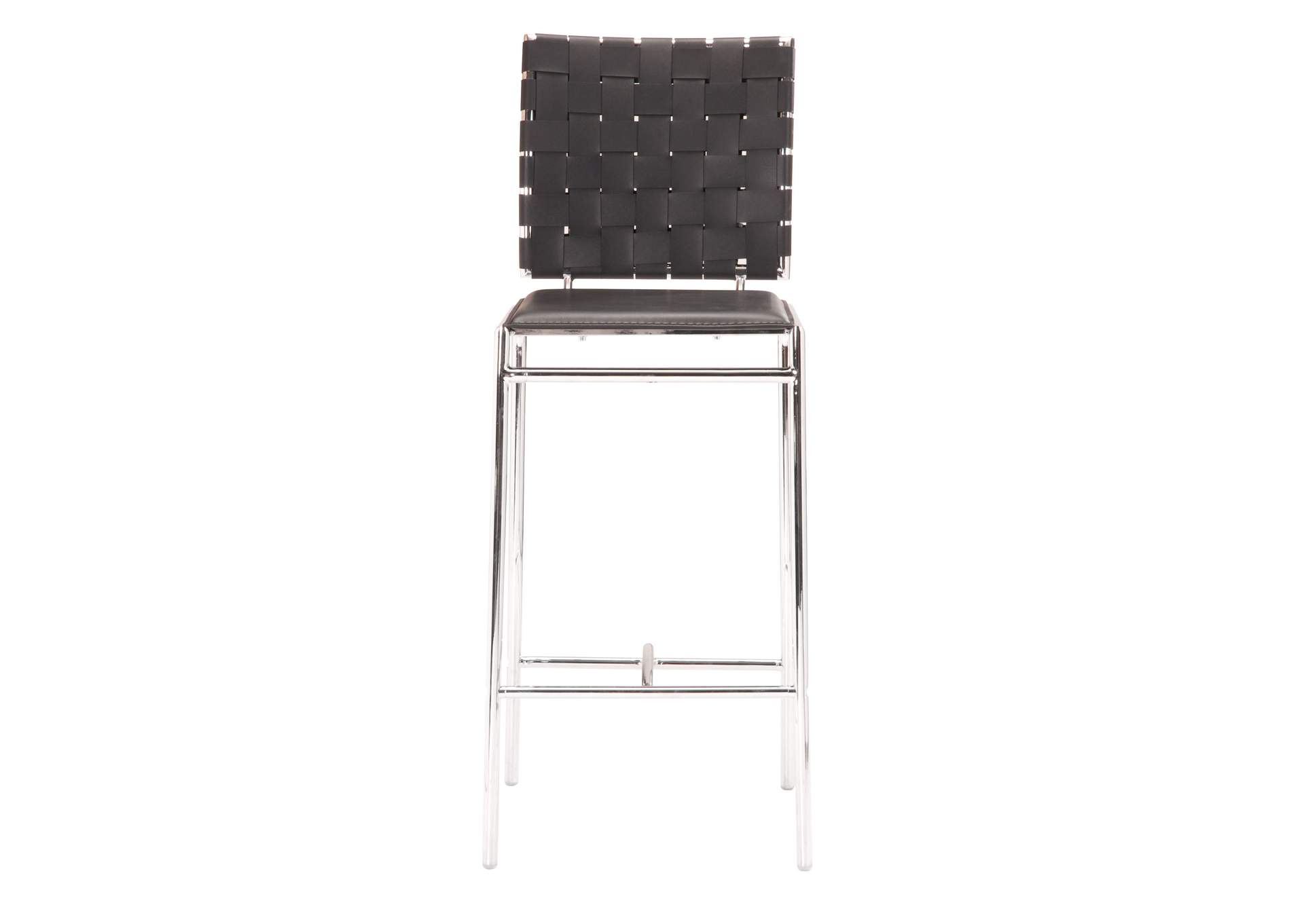 Criss Cross Counter Stool (Set Of 2) Black,Zuo
