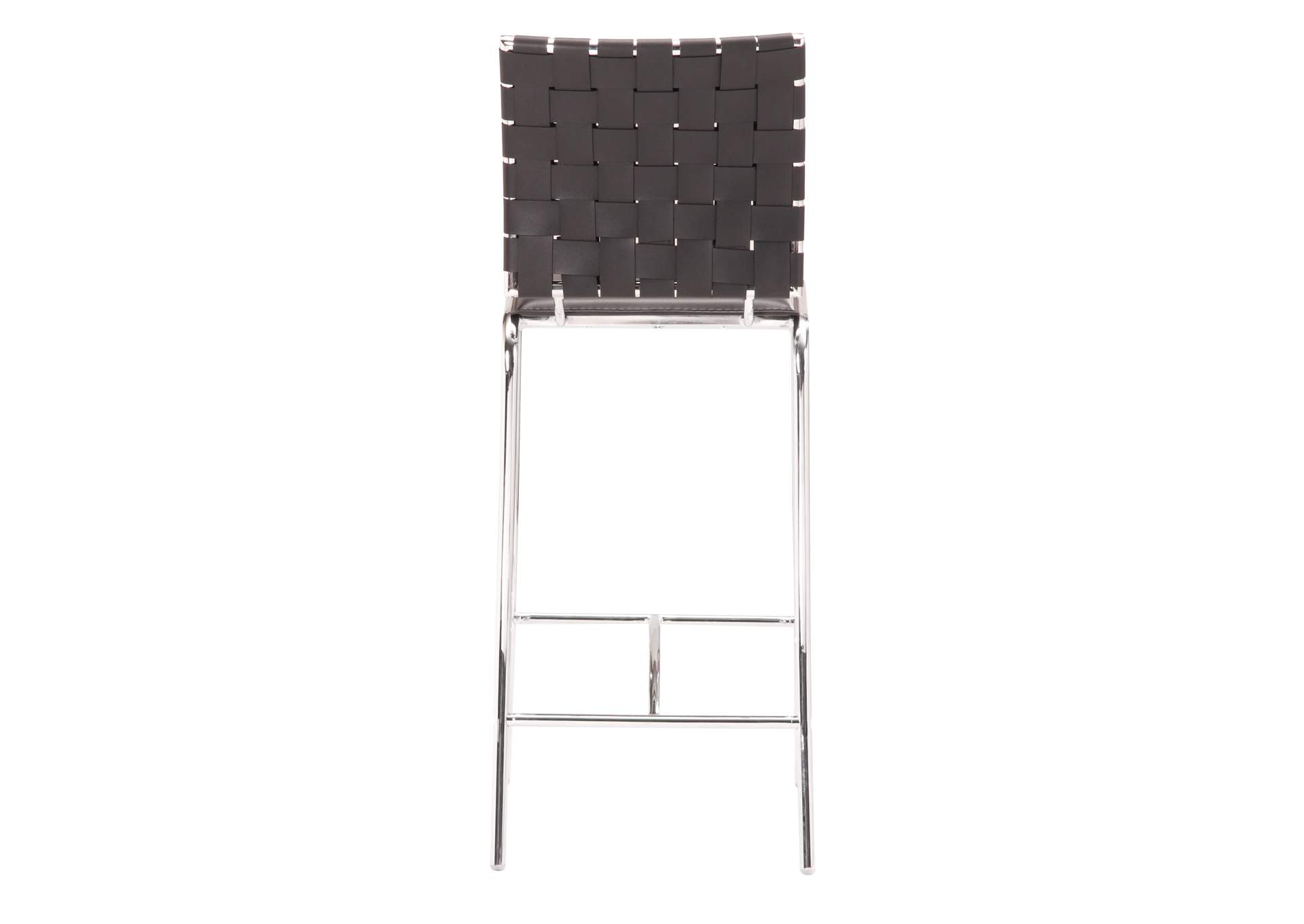 Criss Cross Counter Stool (Set Of 2) Black,Zuo