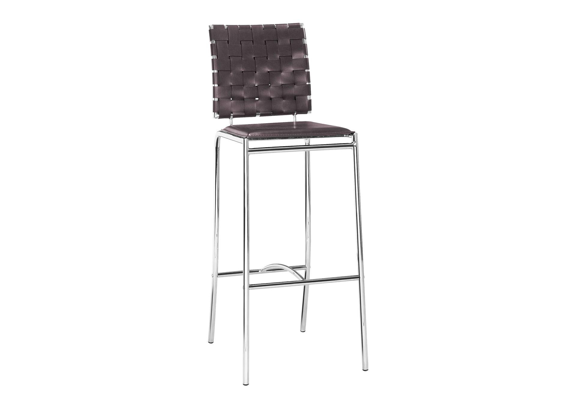 Criss Cross Barstool (Set Of 2) Espresso,Zuo