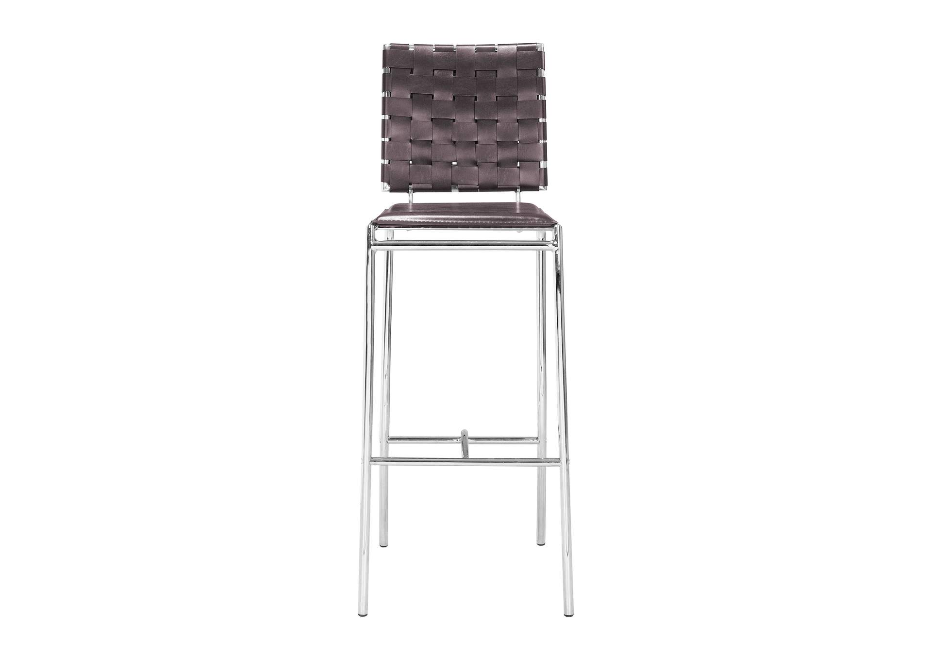 Criss Cross Barstool (Set Of 2) Espresso,Zuo