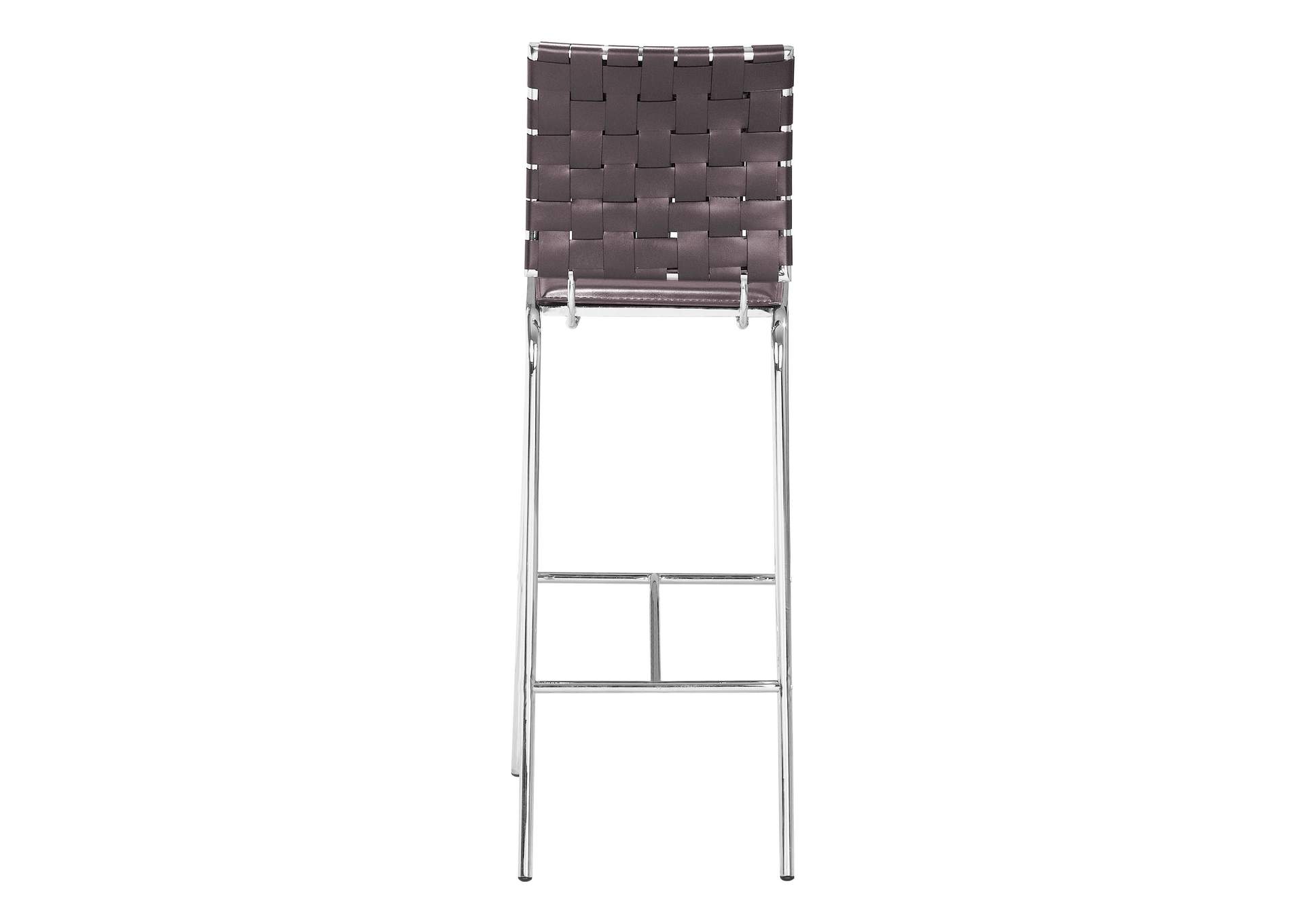 Criss Cross Barstool (Set Of 2) Espresso,Zuo
