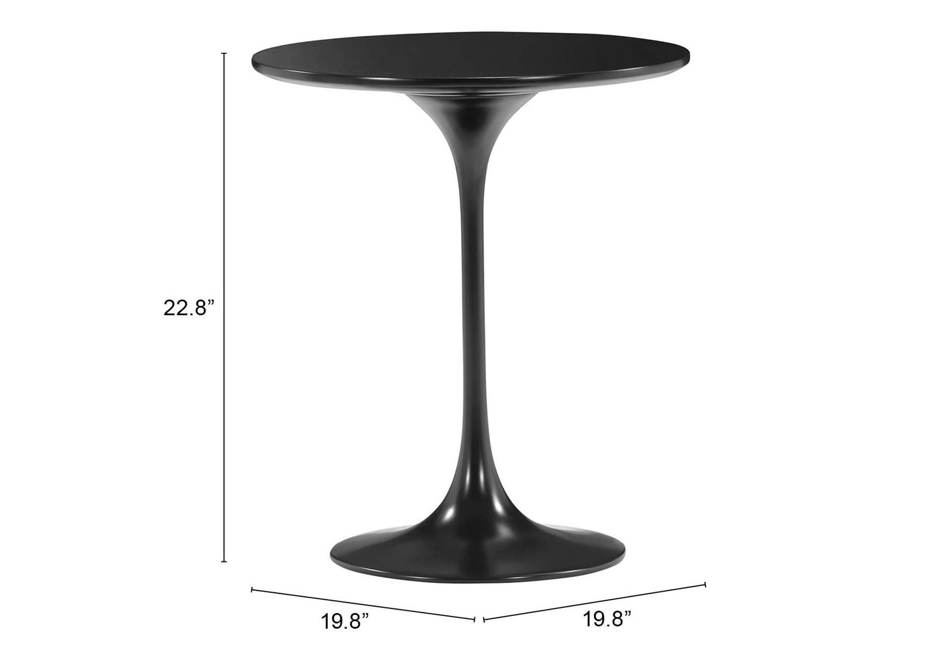 Wilco Side Table Black,Zuo