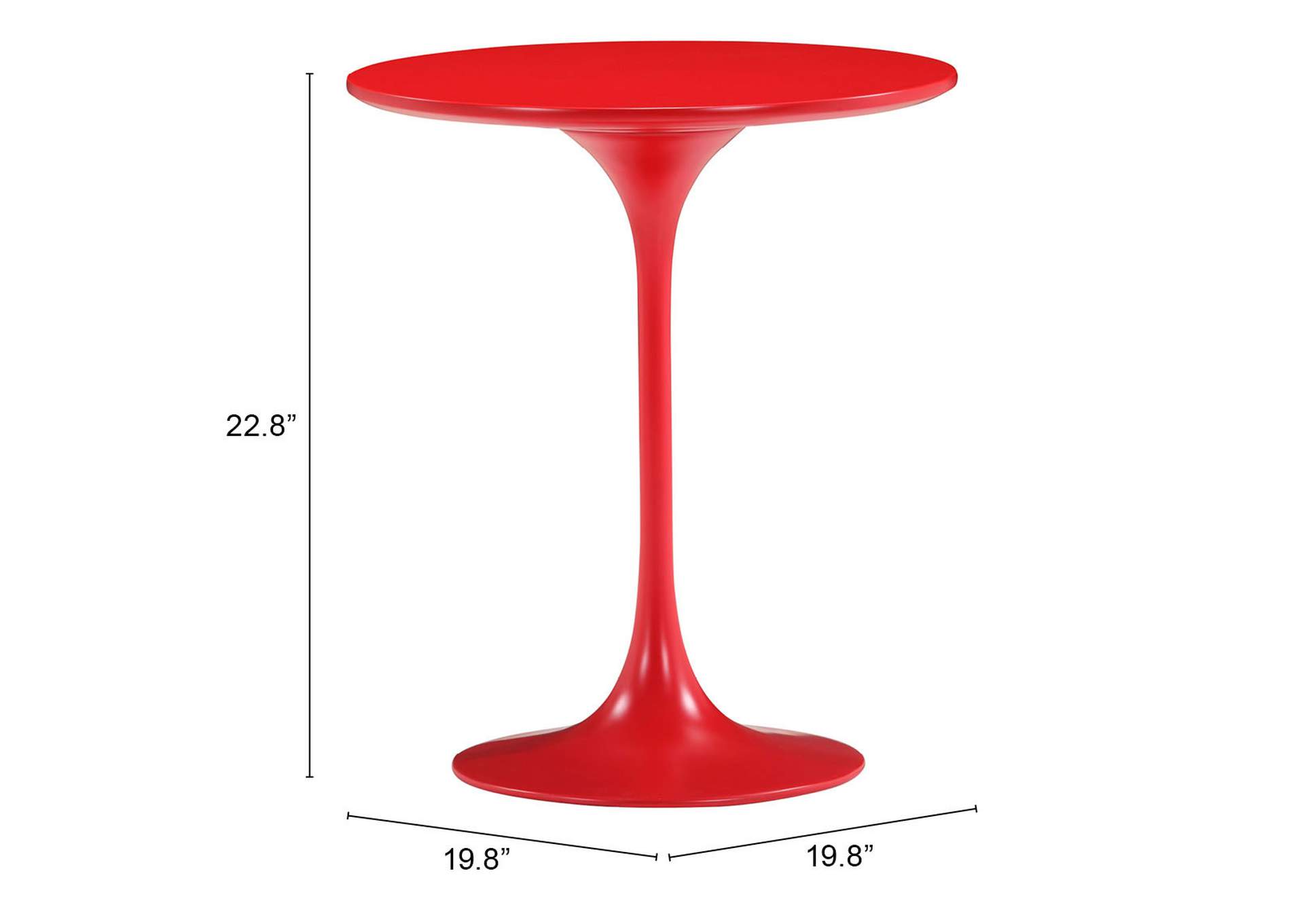 Wilco Side Table Red,Zuo