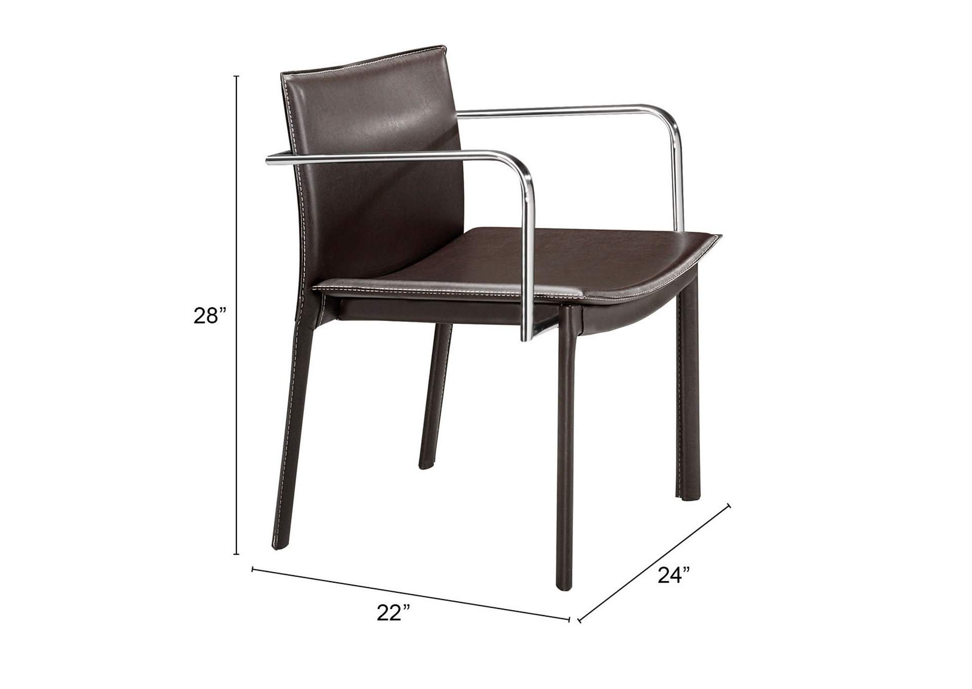 Gekko Conference Chair (Set Of 2) Espresso,Zuo