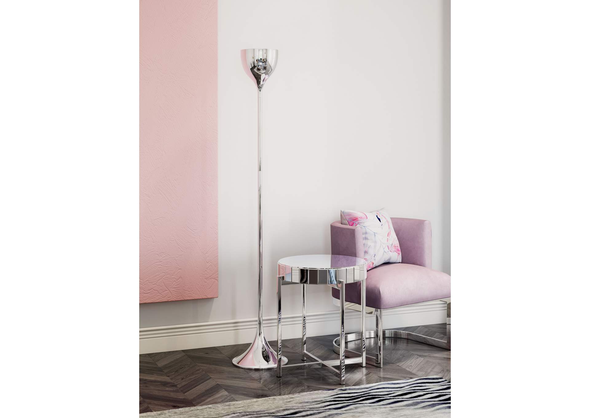 Neutrino Floor Lamp Chrome,Zuo