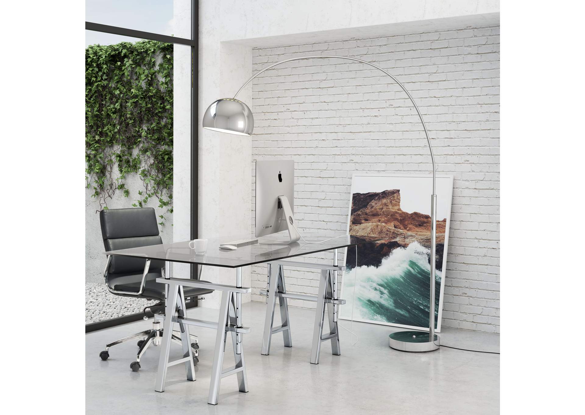 Galactic Floor Lamp Chrome,Zuo