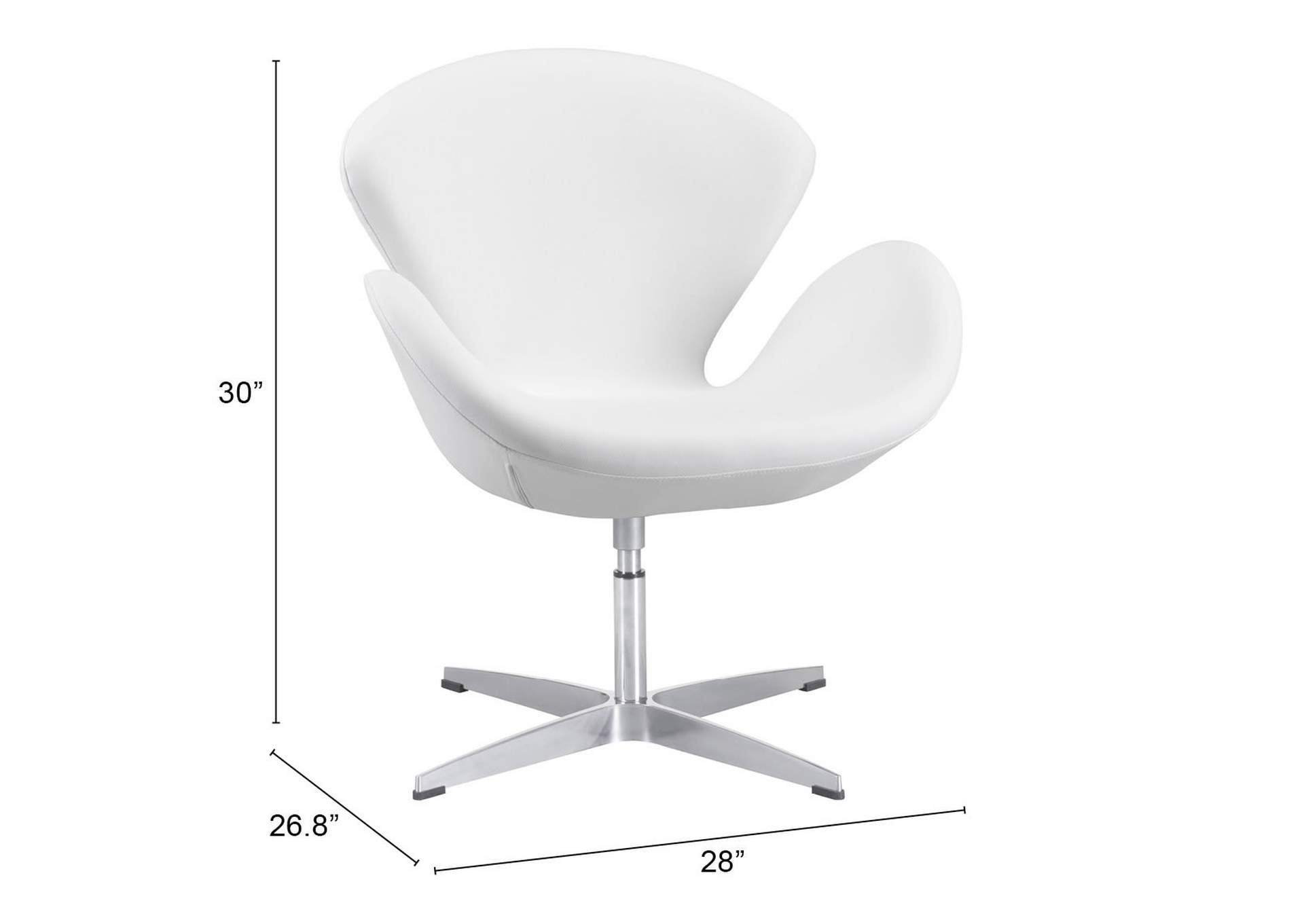 Pori Occasional Chair White,Zuo