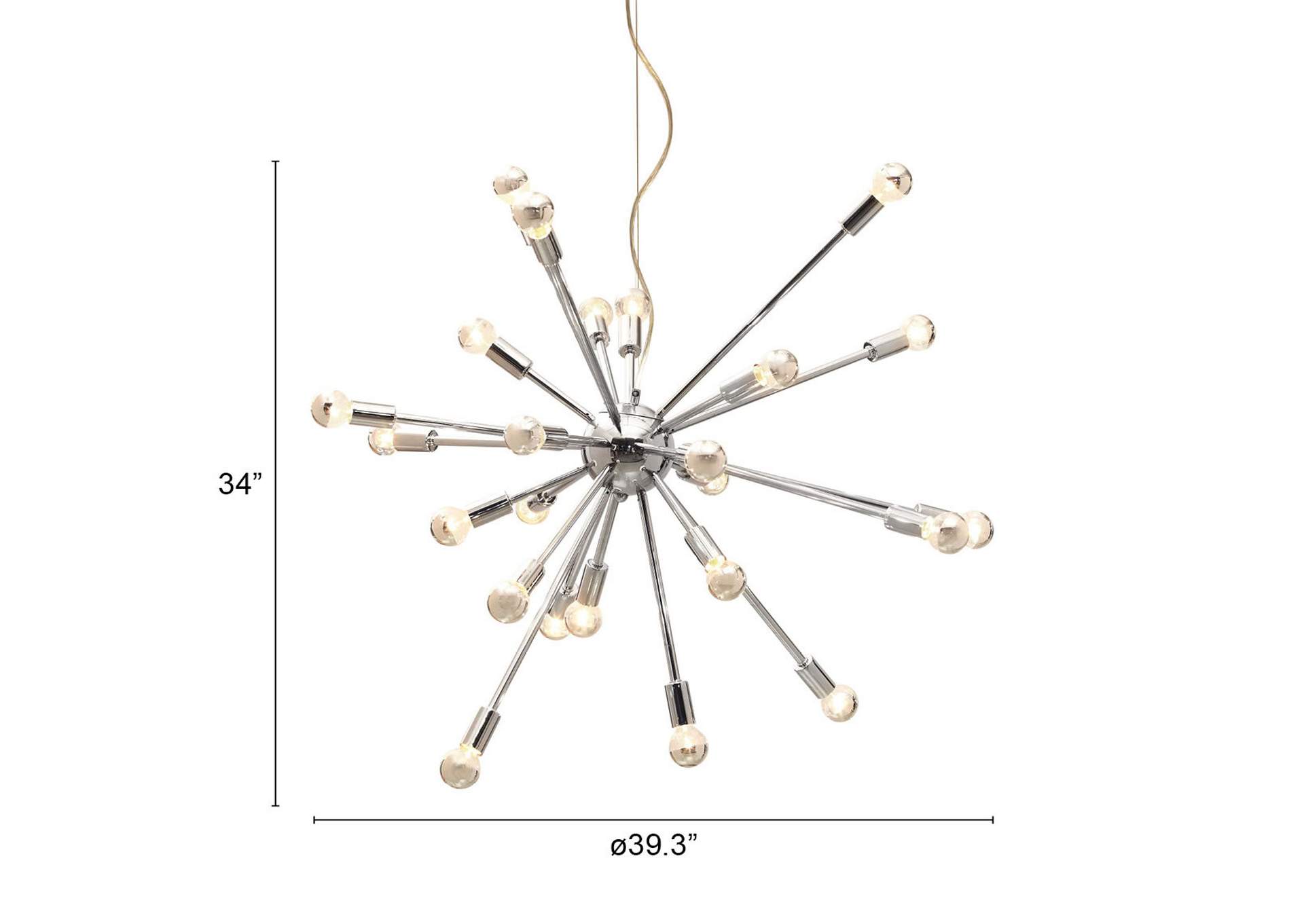 Physics Ceiling Lamp Chrome,Zuo