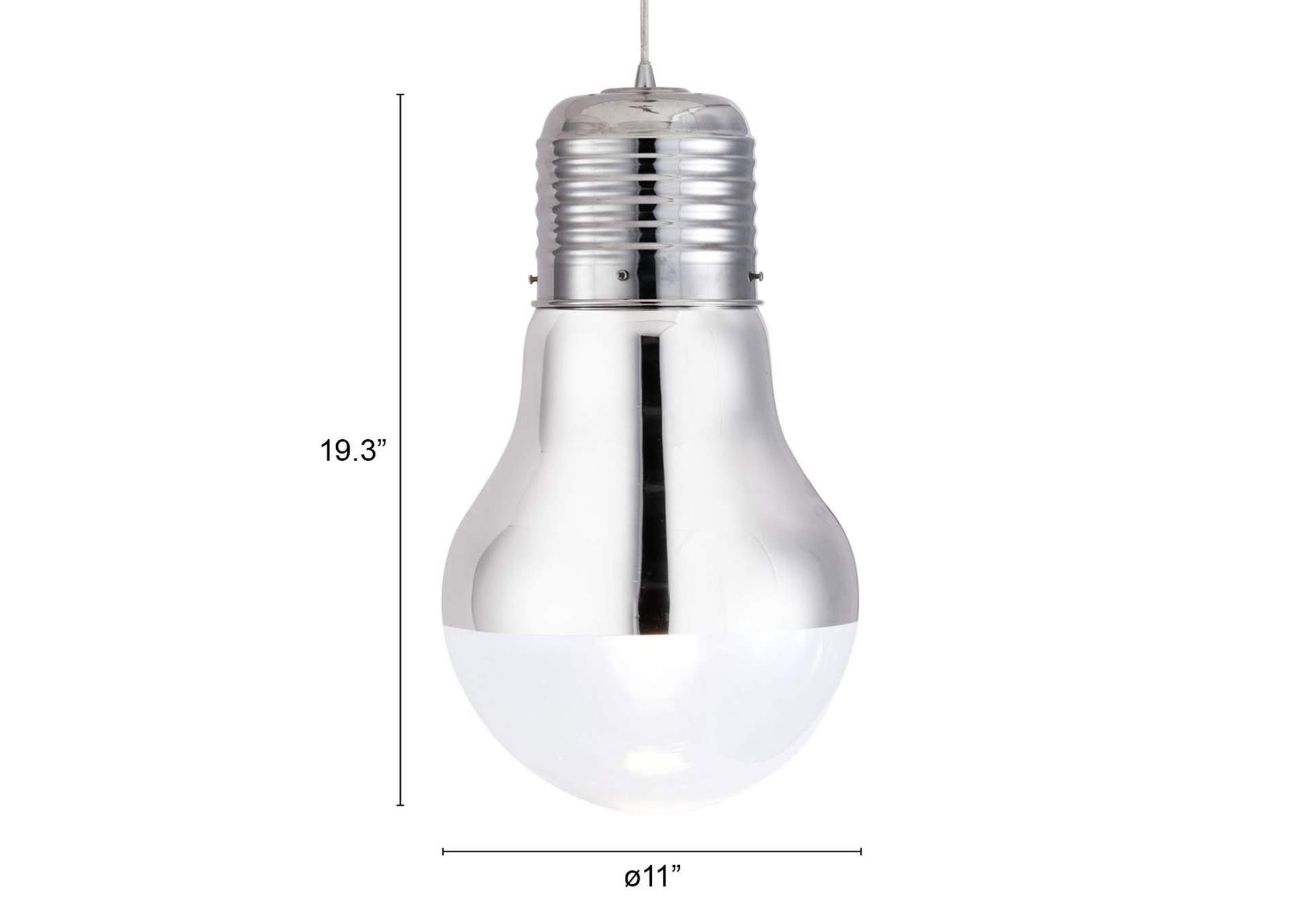 Gilese Ceiling Lamp Chrome,Zuo