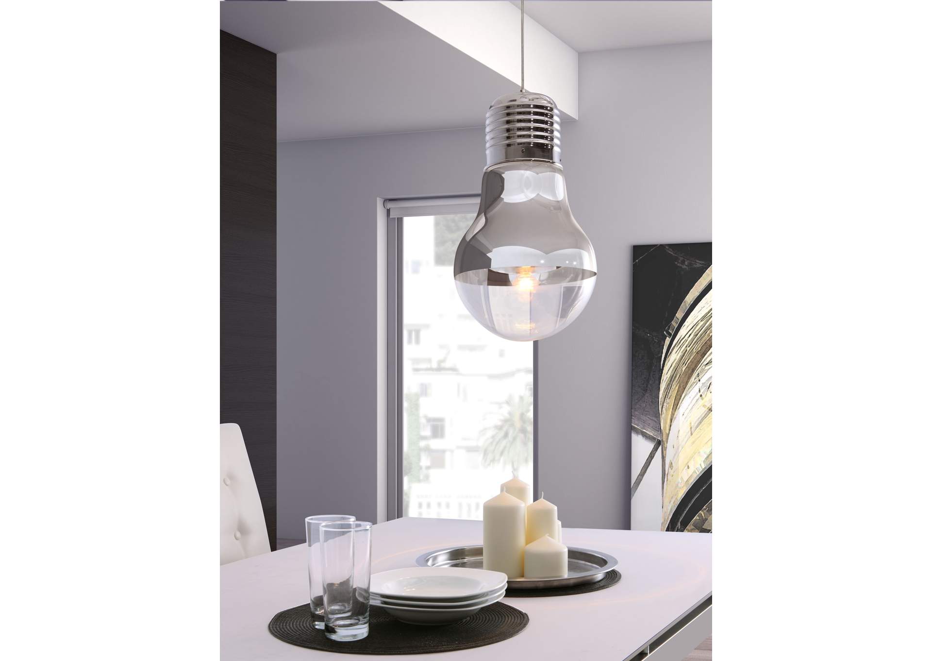 Gilese Ceiling Lamp Chrome,Zuo