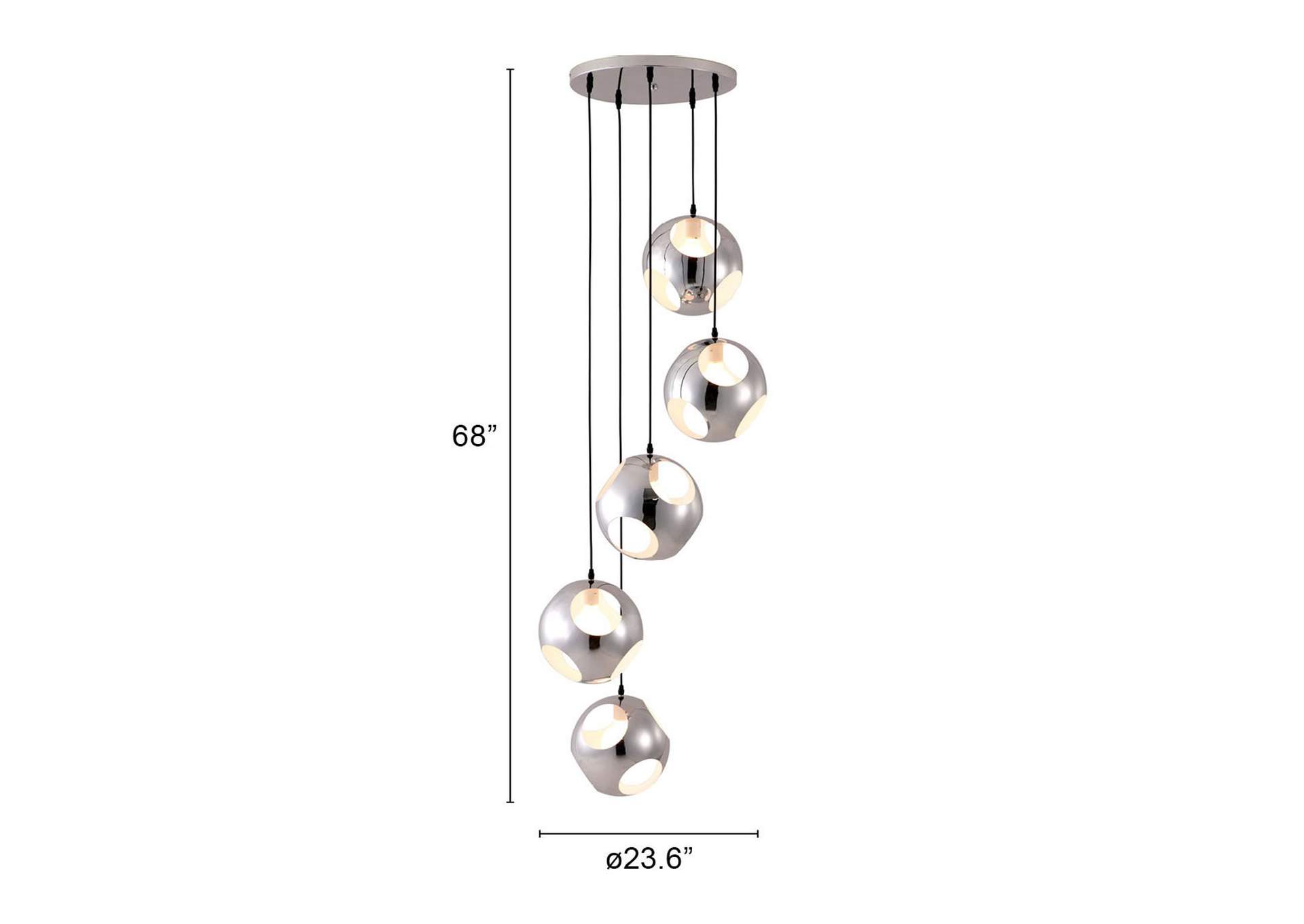 Meteor Shower Ceiling Lamp Chrome,Zuo