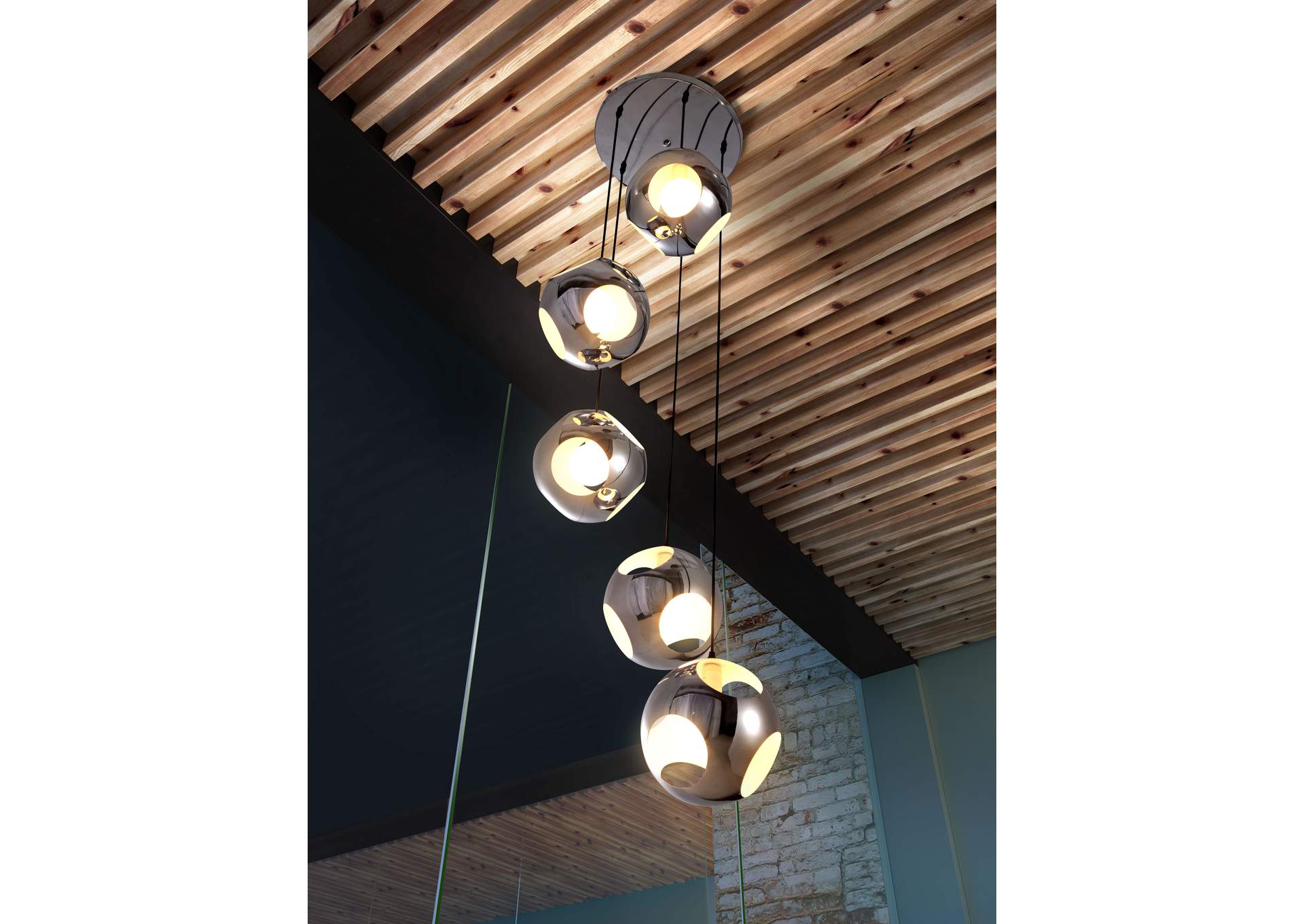 Meteor Shower Ceiling Lamp Chrome,Zuo