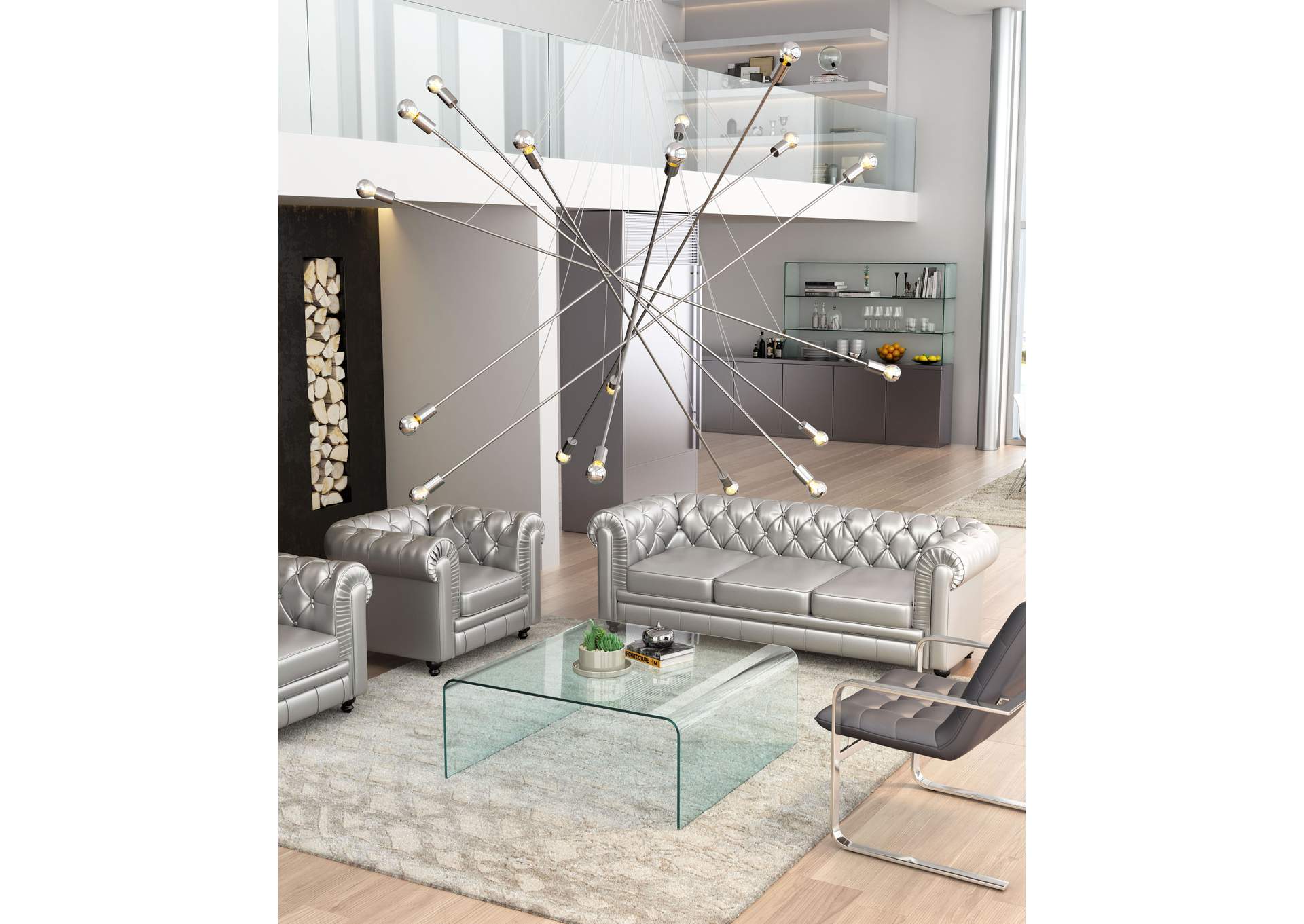 Belief Ceiling Lamp Chrome,Zuo