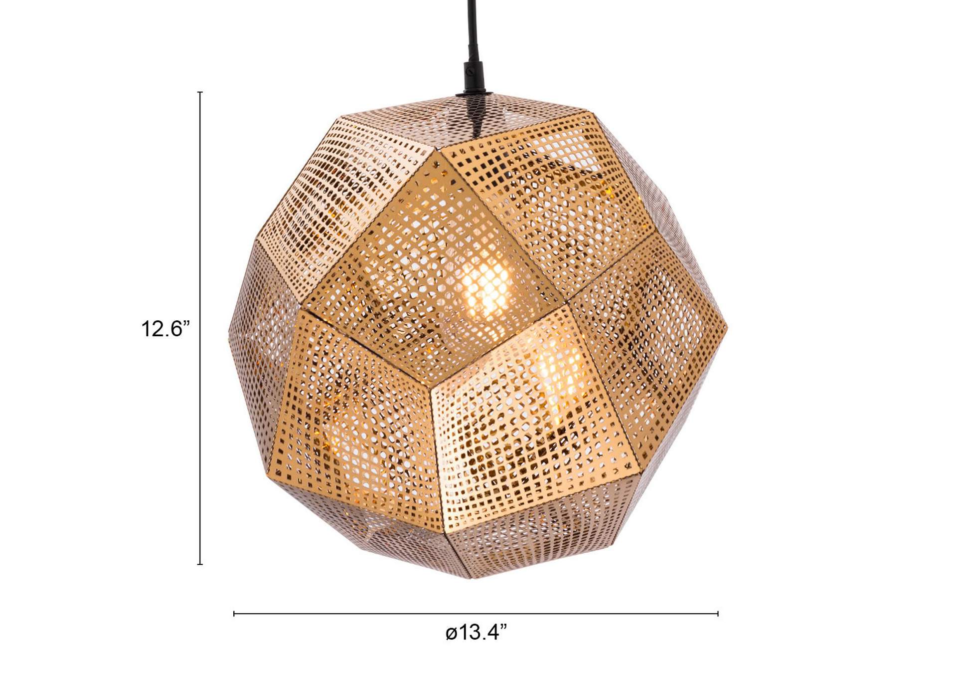 Bald Ceiling Lamp Gold,Zuo