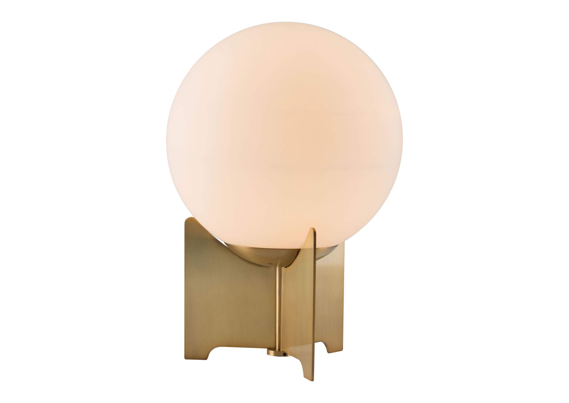 Pearl Table Lamp White & Brass,Zuo