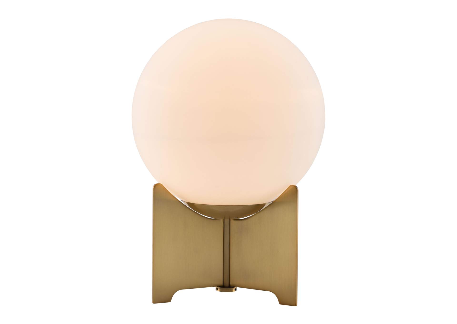 Pearl Table Lamp White & Brass,Zuo