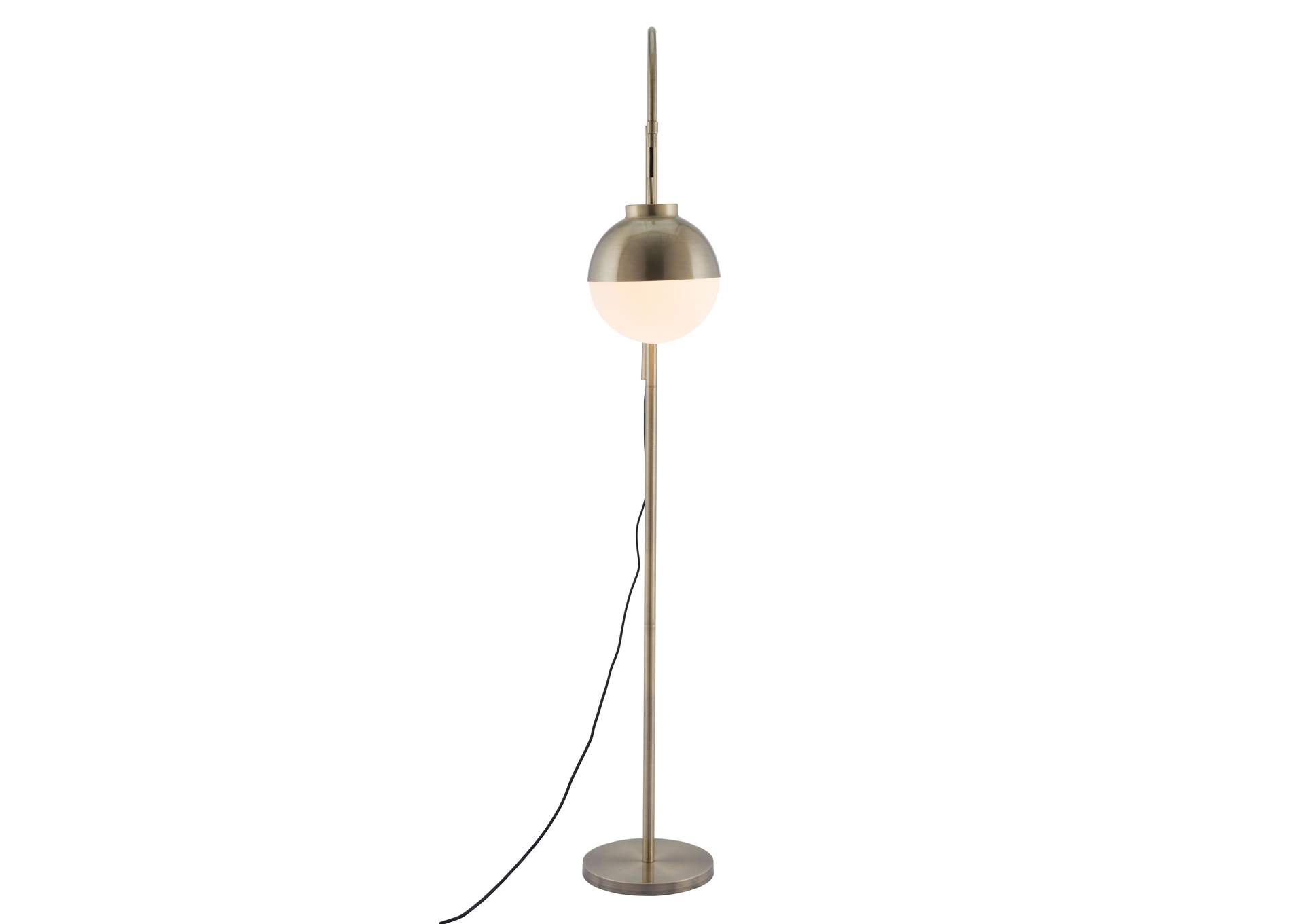 Waterloo Floor Lamp White & Bronze,Zuo