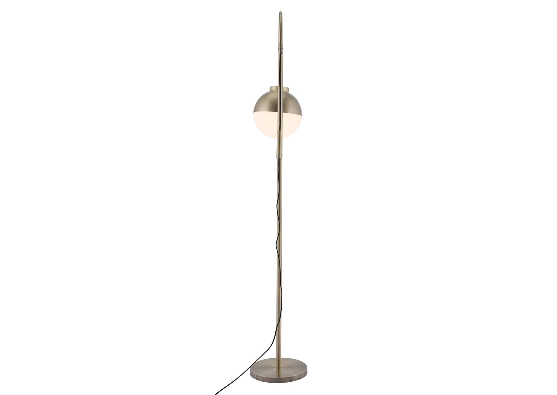 Waterloo Floor Lamp White & Bronze,Zuo