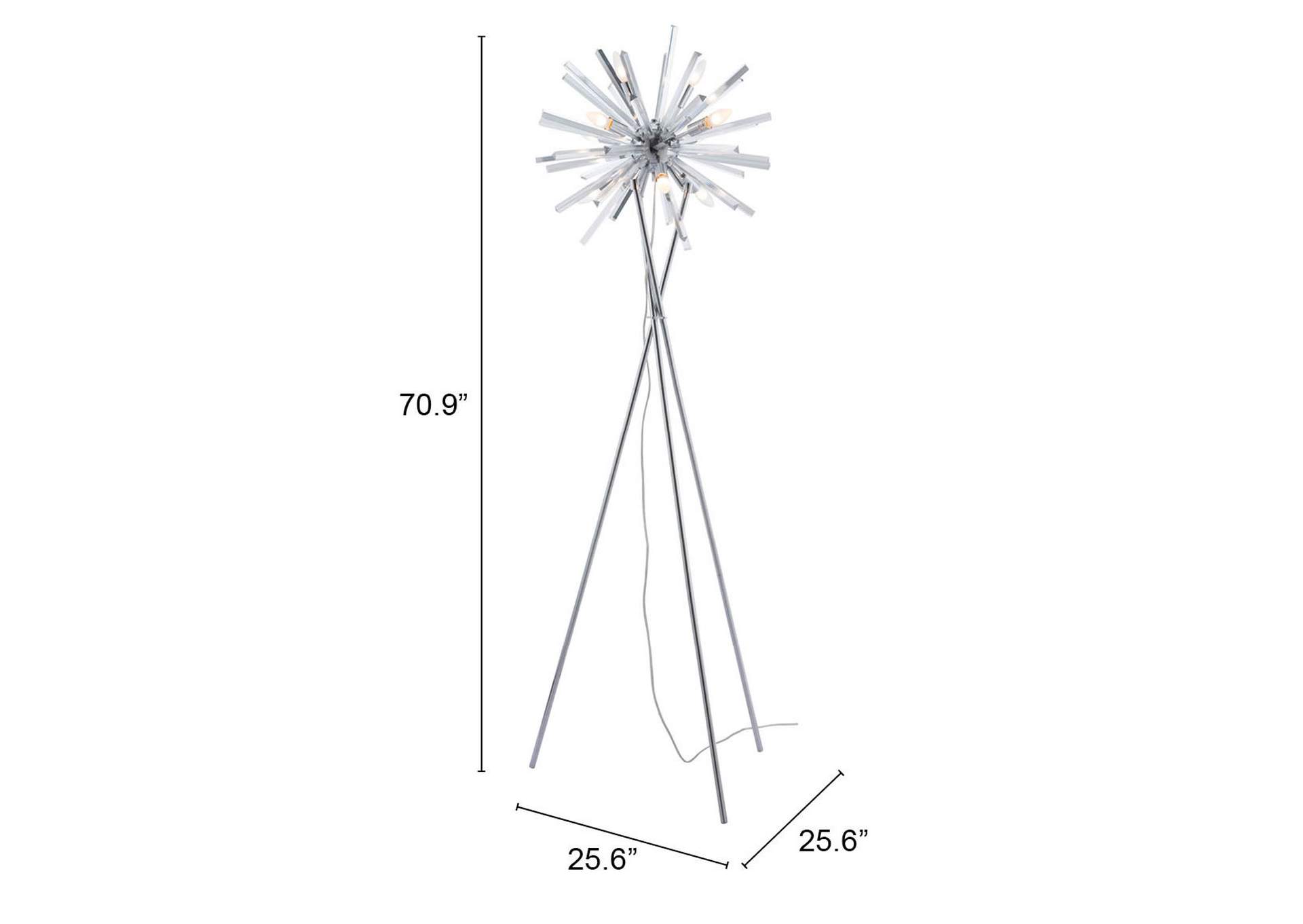 Savoy Floor Lamp Chrome,Zuo