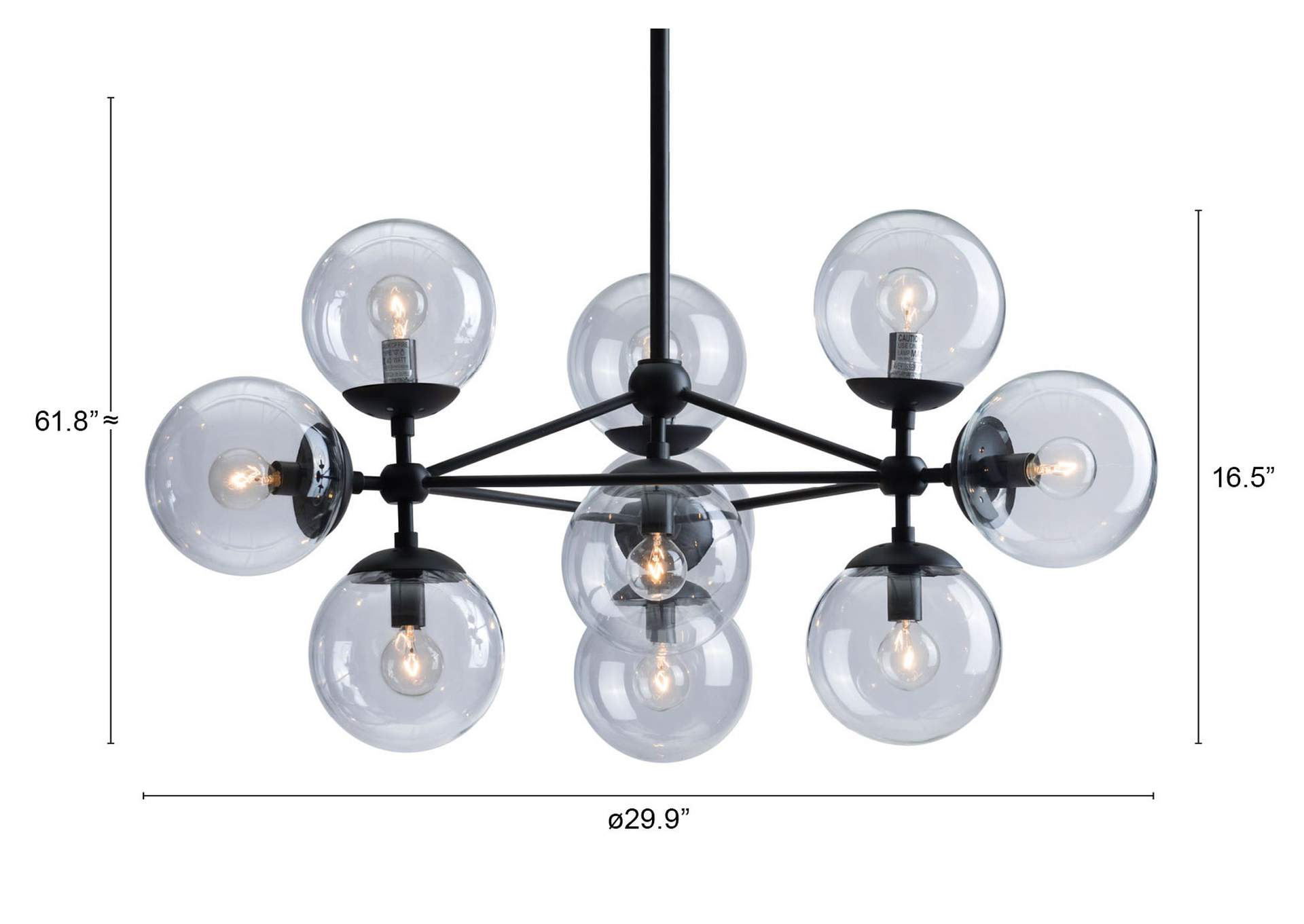 Belfast Ceiling Lamp Black,Zuo