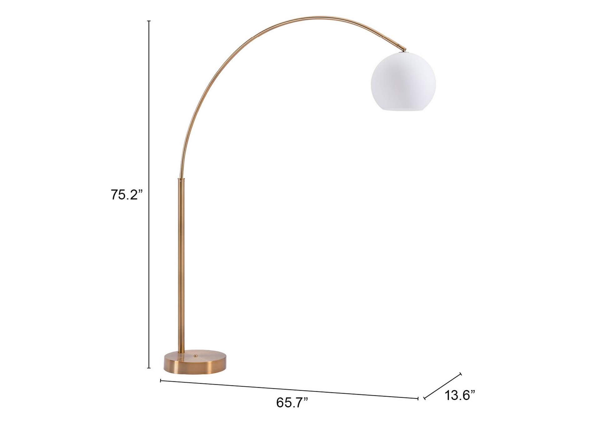 Griffith Floor Lamp Brass,Zuo