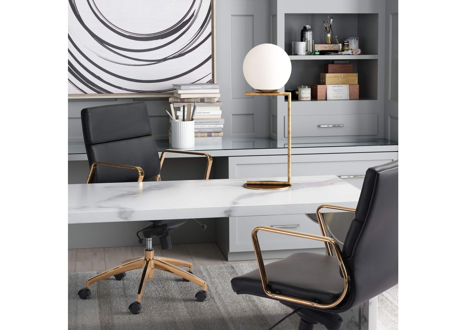 Belair Table Lamp Brass,Zuo