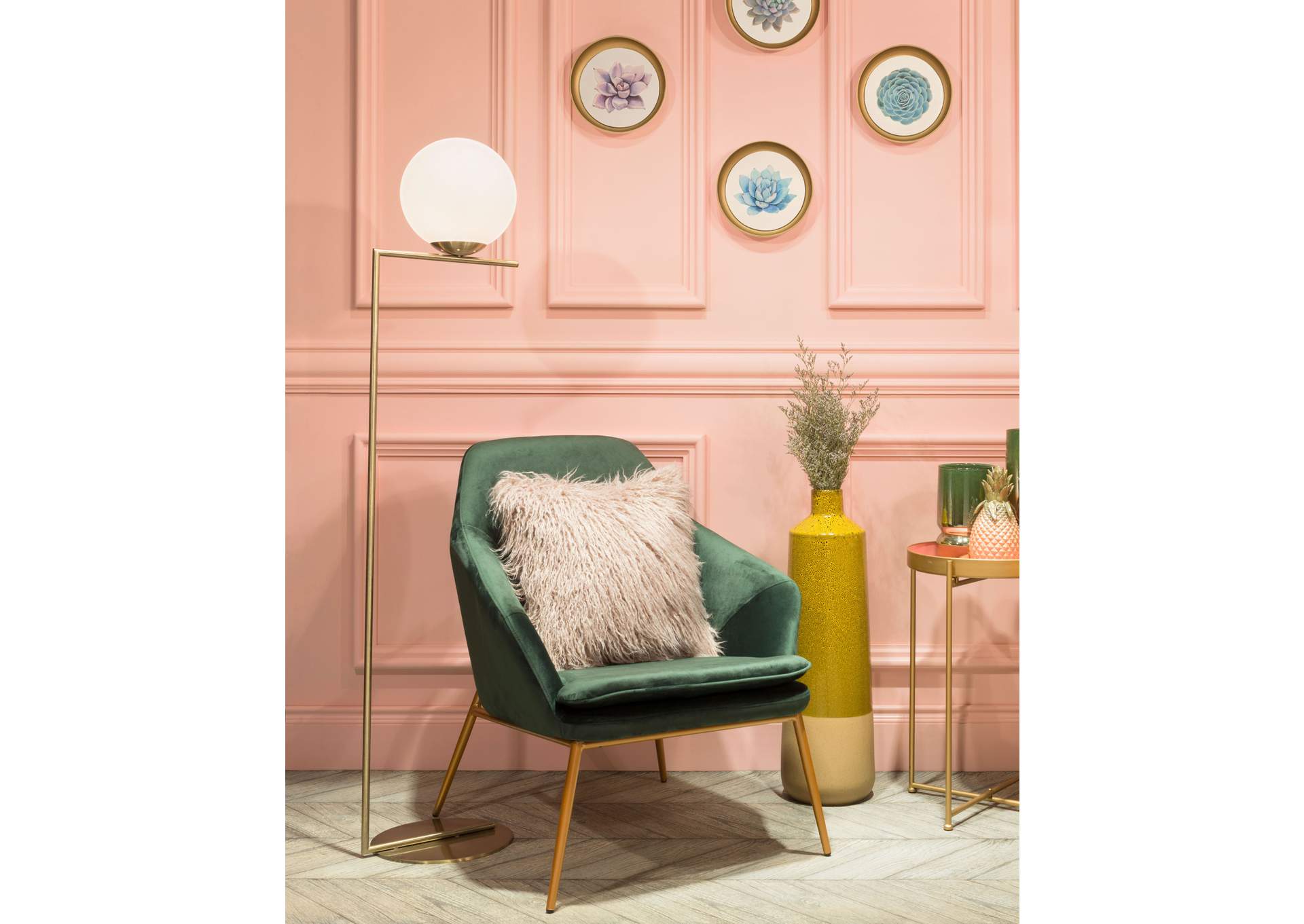 Belair Floor Lamp Brass,Zuo