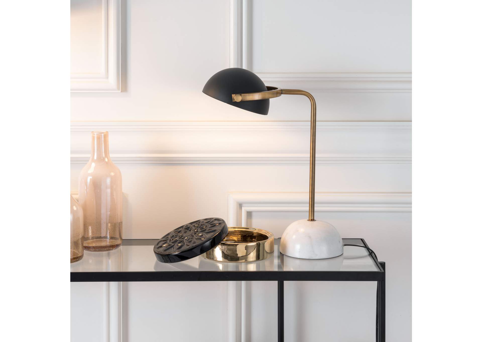 Irving Table Lamp Black & White,Zuo