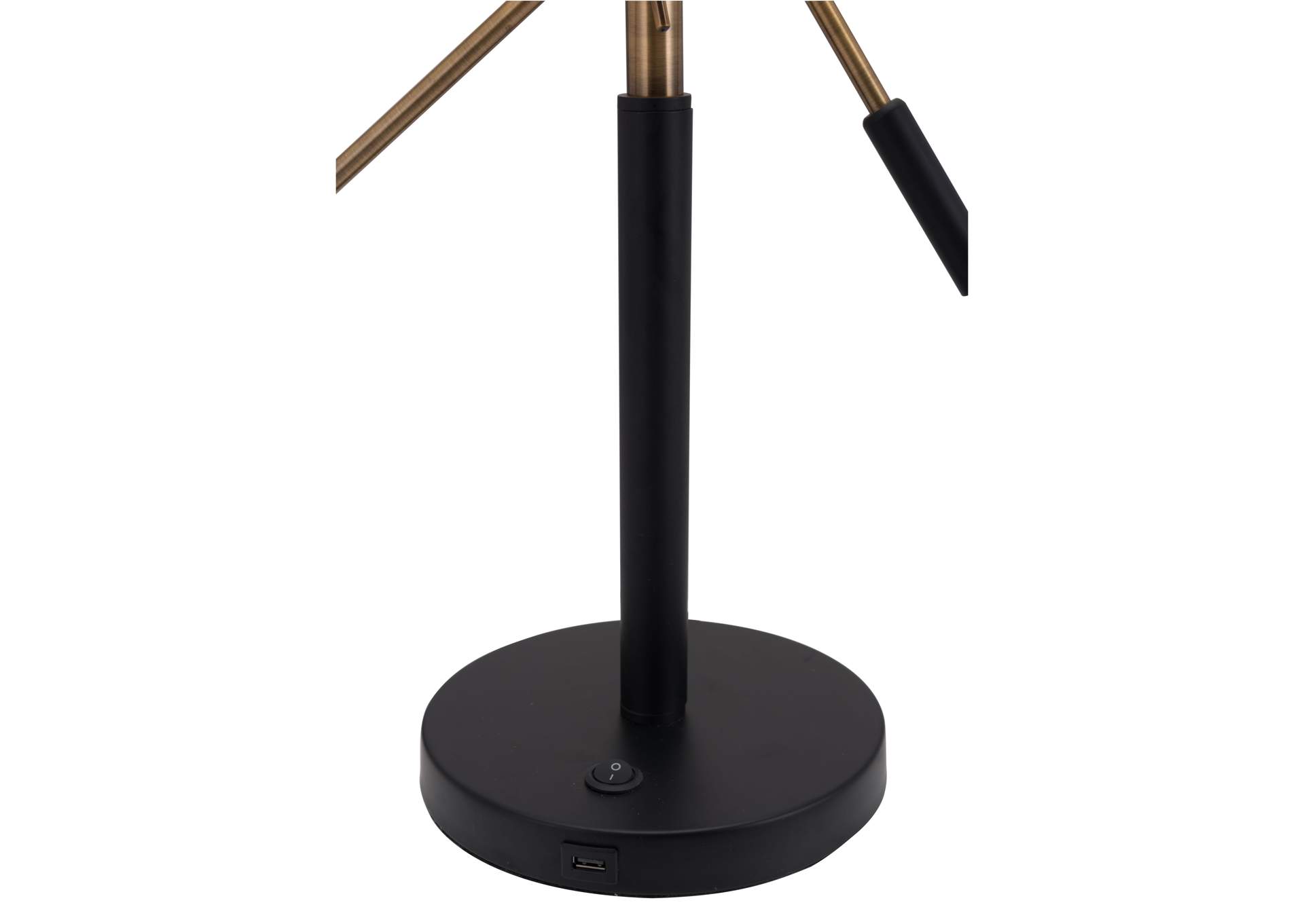 Tanner Table Lamp Black & Brass,Zuo