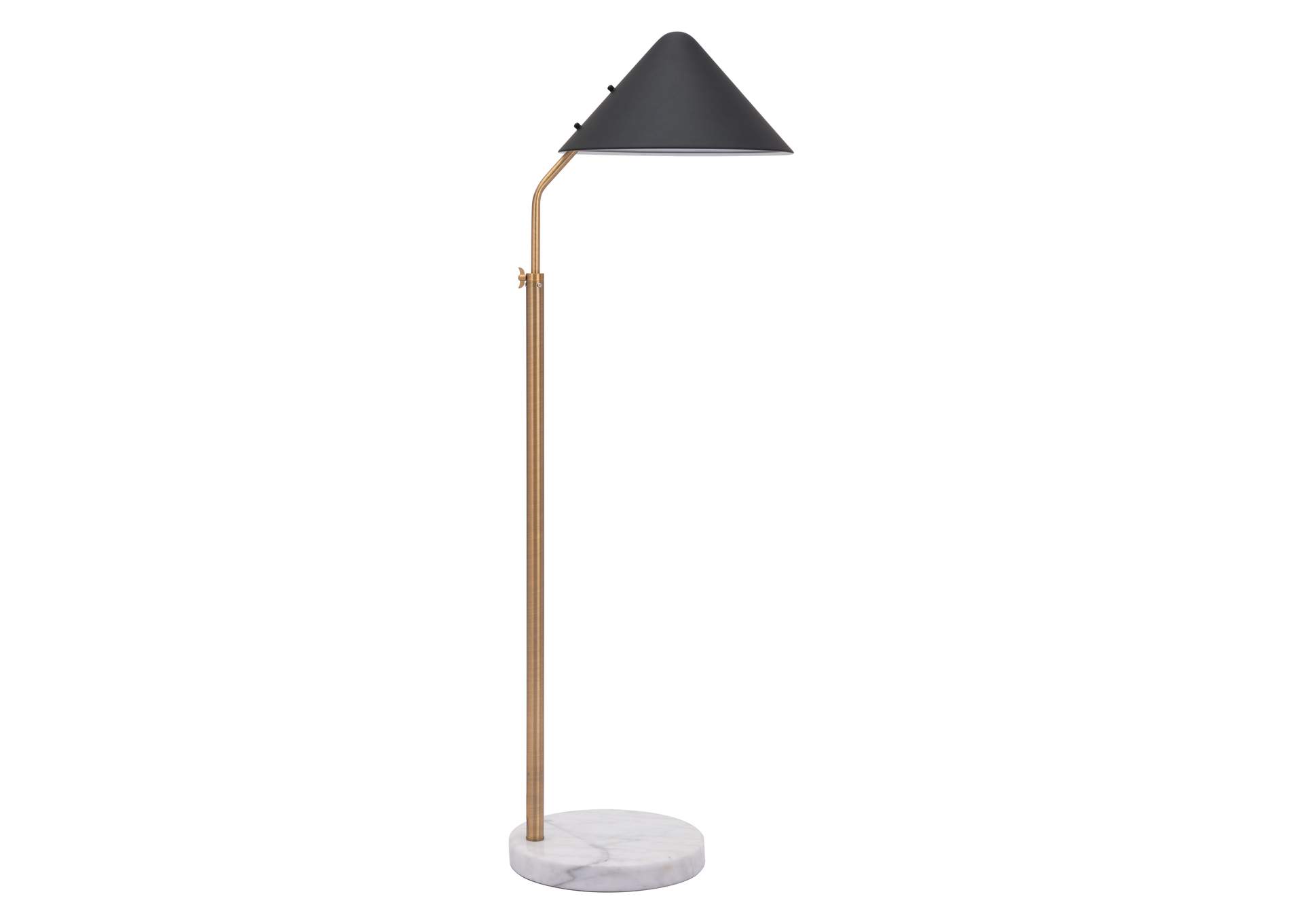 Pike Floor Lamp Black & White,Zuo