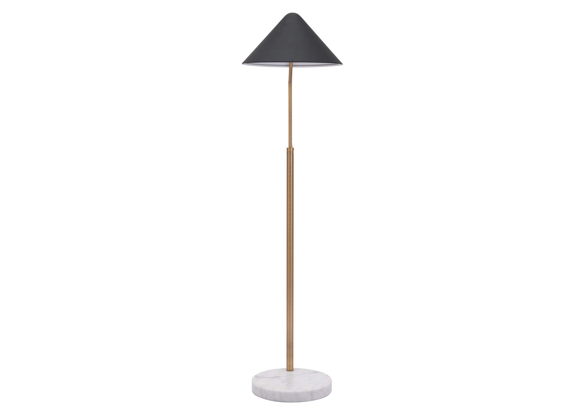 Pike Floor Lamp Black & White,Zuo